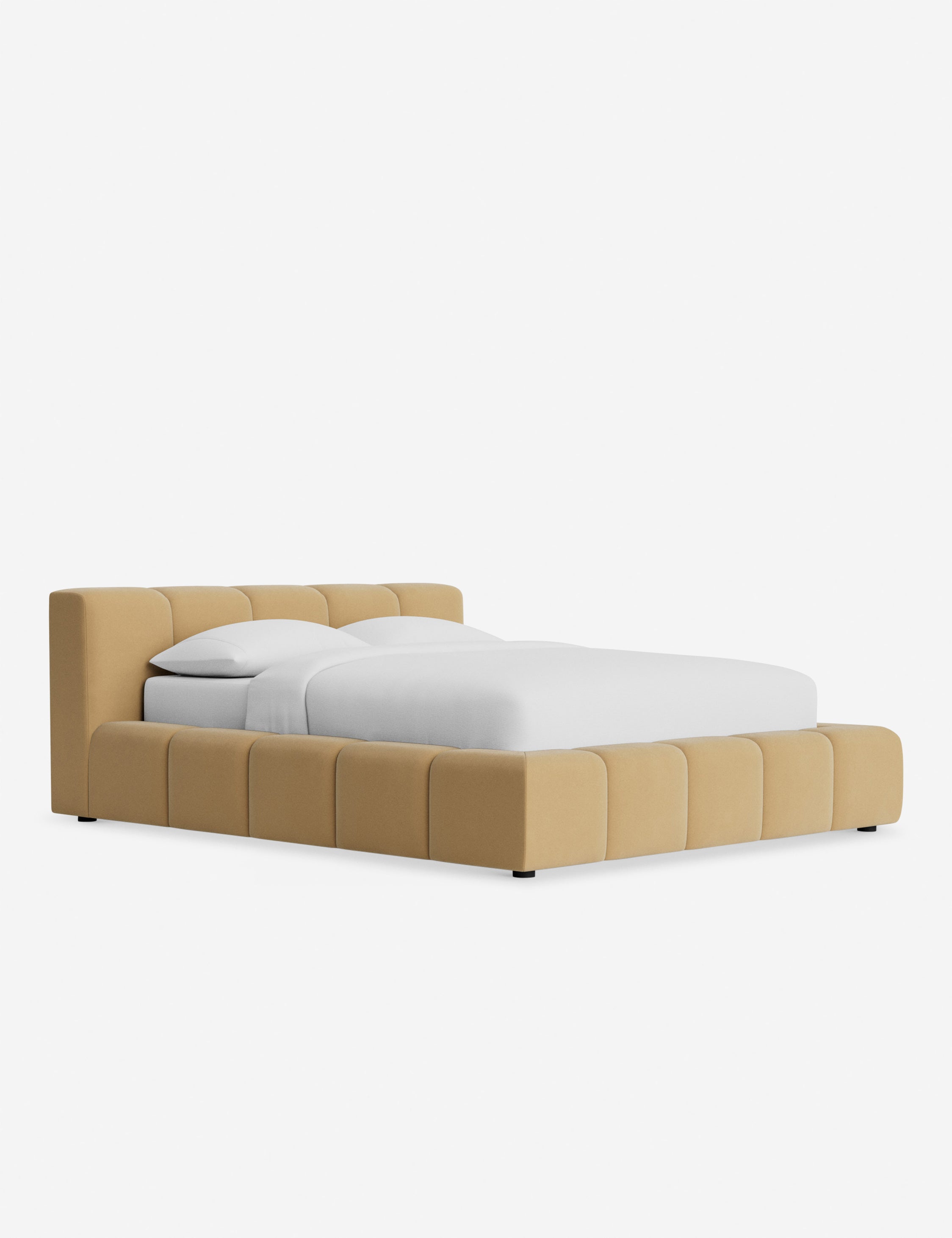 Cambry Platform Bed Frame - Modern Minimalist Wooden Bed with Headboard - Perfect for Bedroom, Guest Room & Small Spaces