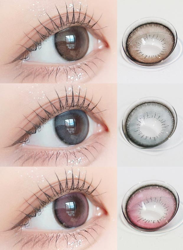 ShuShu Brown Monthly Contact Lenses (2 Pack) - Buy 1 Get 1 Free - Soft & Comfortable Colored Lenses for Daily Wear, Cosplay & Special Occasions