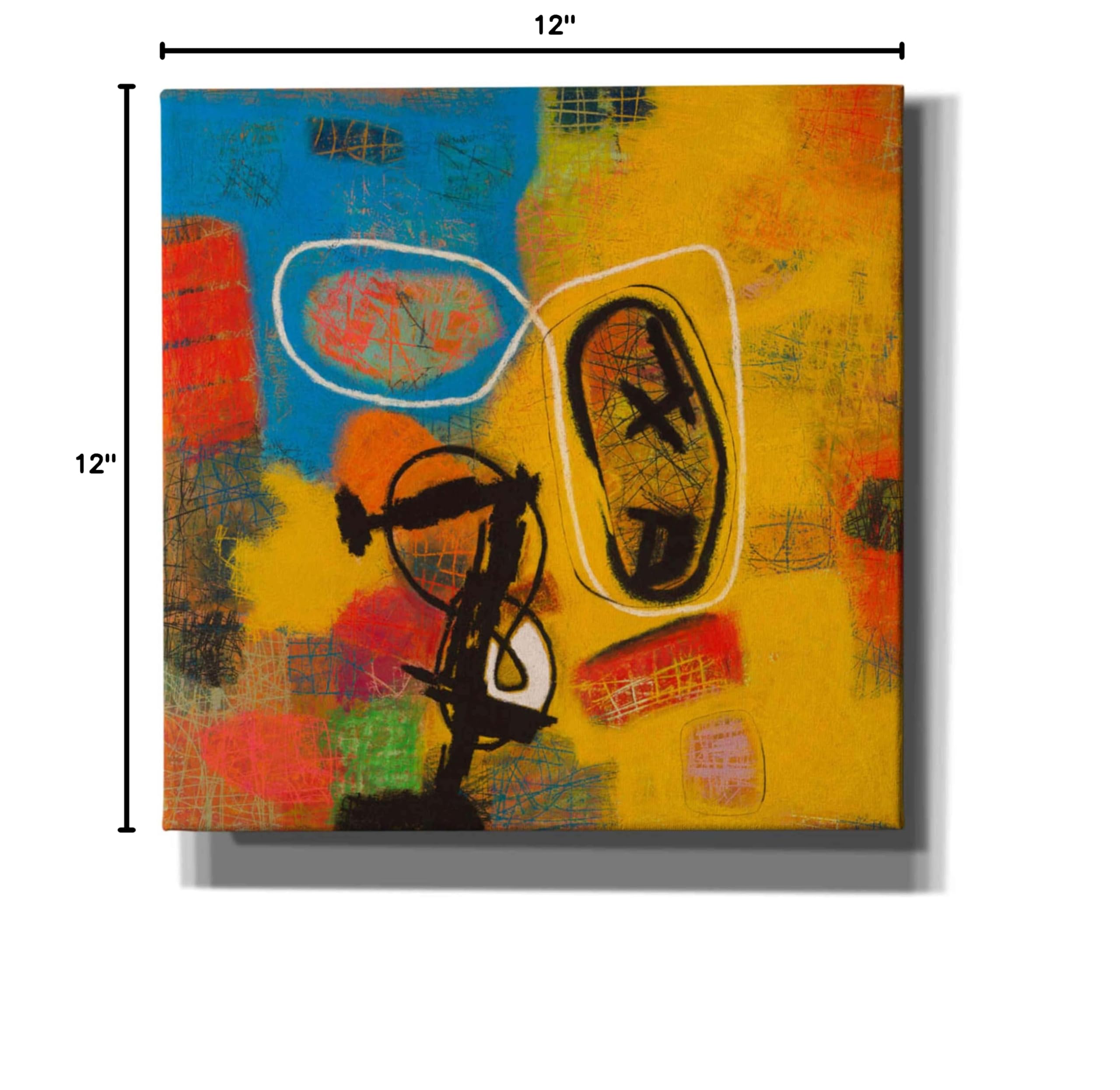 Epic Graffiti 'Conversations in the Abstract 32' by Downs - Premium Giclee Canvas Wall Art Print 12