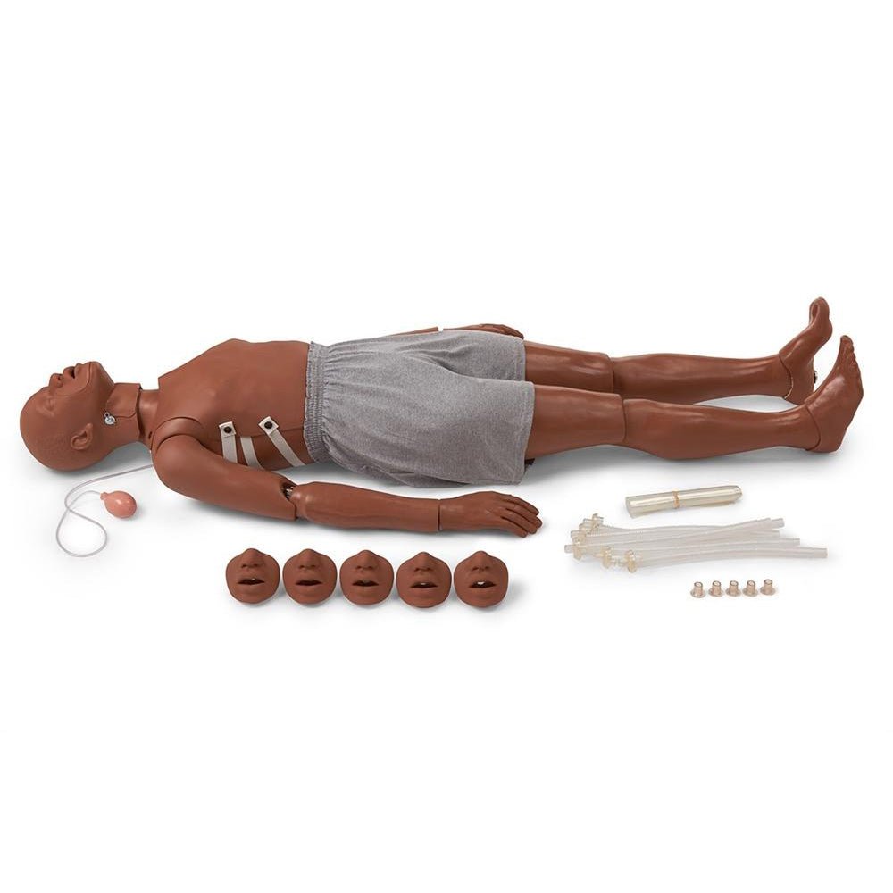Professional Full Body Trauma CPR Training Manikin - Dark Skin Tone for Realistic First Aid & Emergency Response Practice