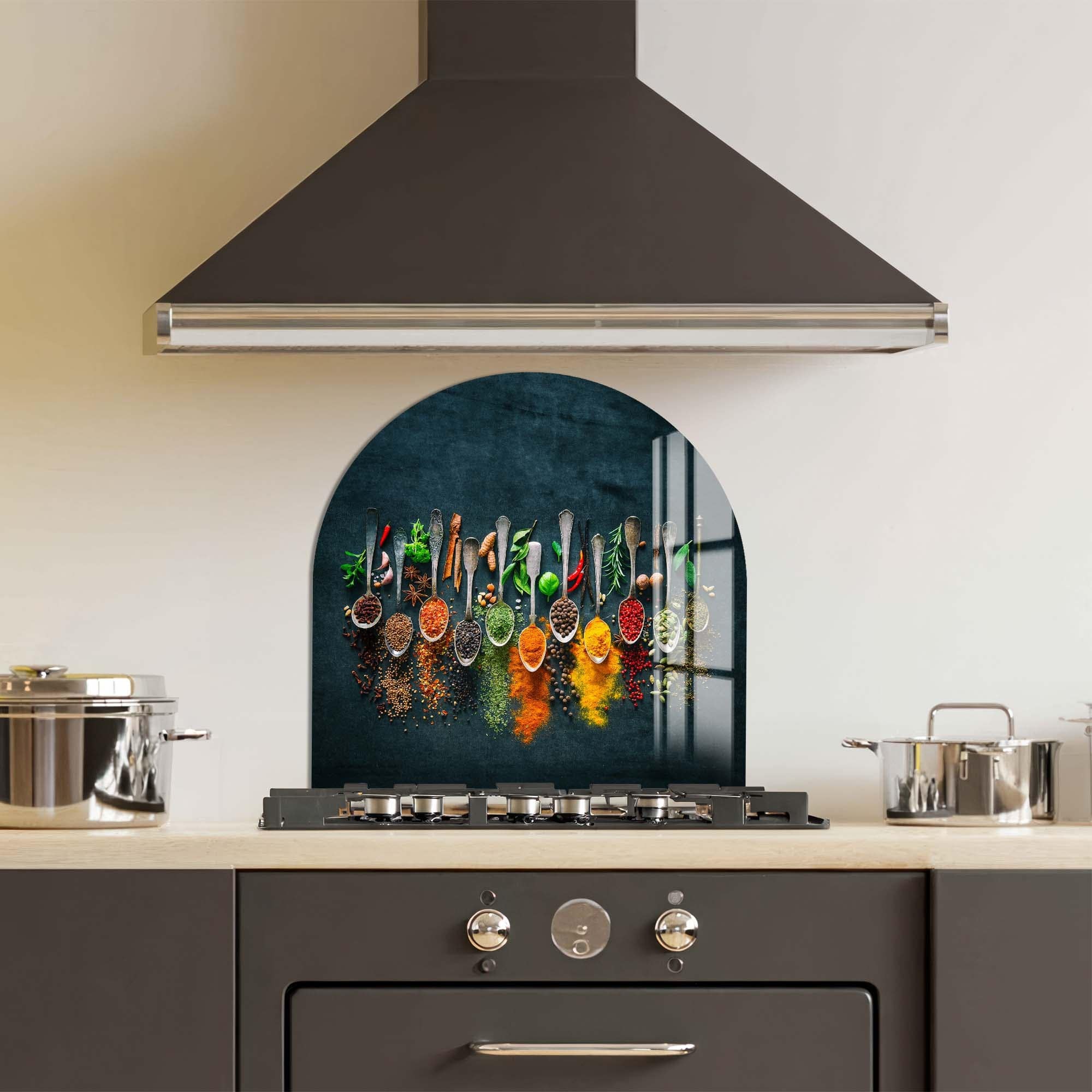 Premium Glass Splashback for Kitchen - Heat & Stain Resistant Backsplash Panel - Perfect for Modern Home Cooking & Baking (60x90cm)