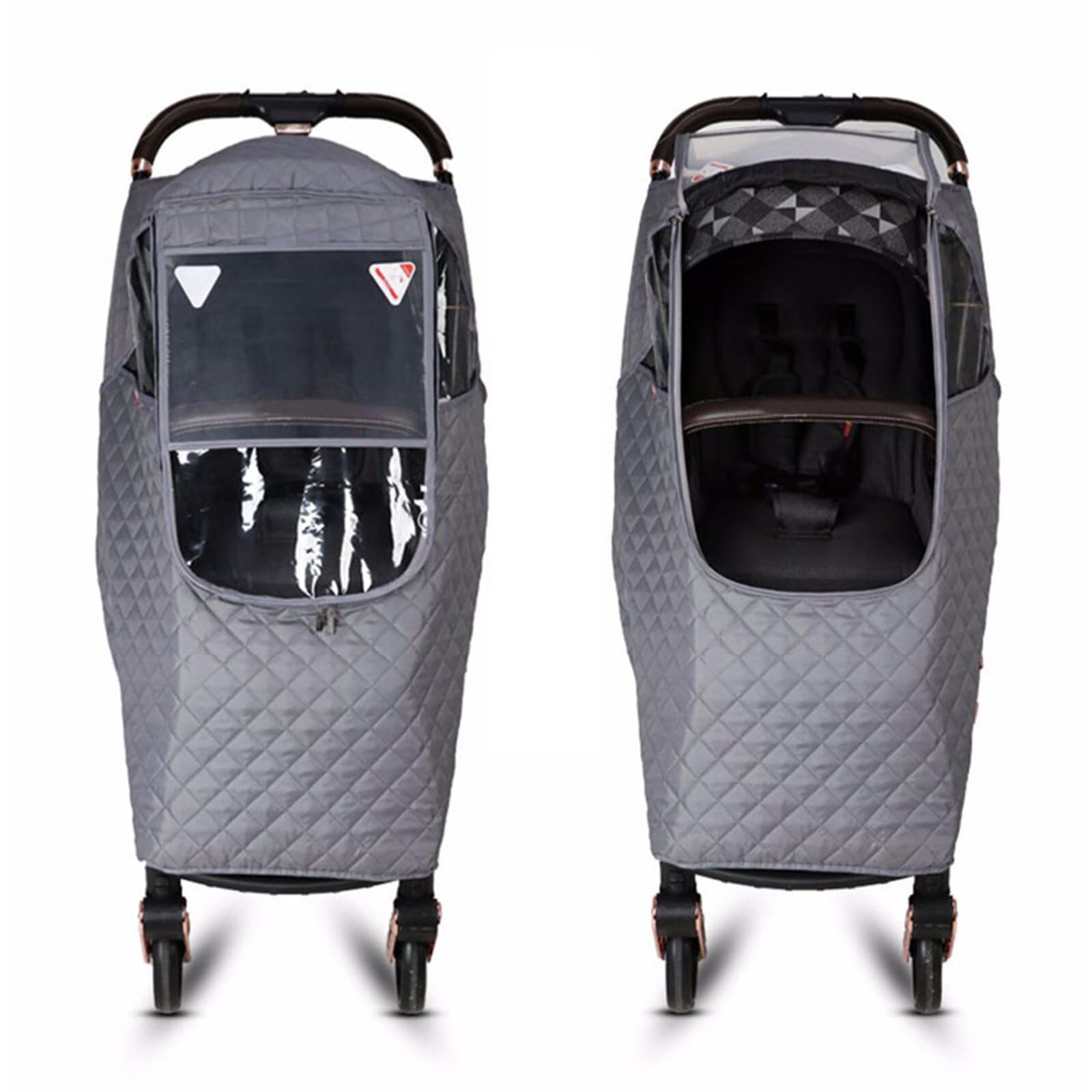 Universal Winter Baby Stroller Rain Cover - Windproof Quilted Weather Protection for Strollers & Pushchairs - Perfect for Snowy Days, Rainy Weather & Cold Wind Protection