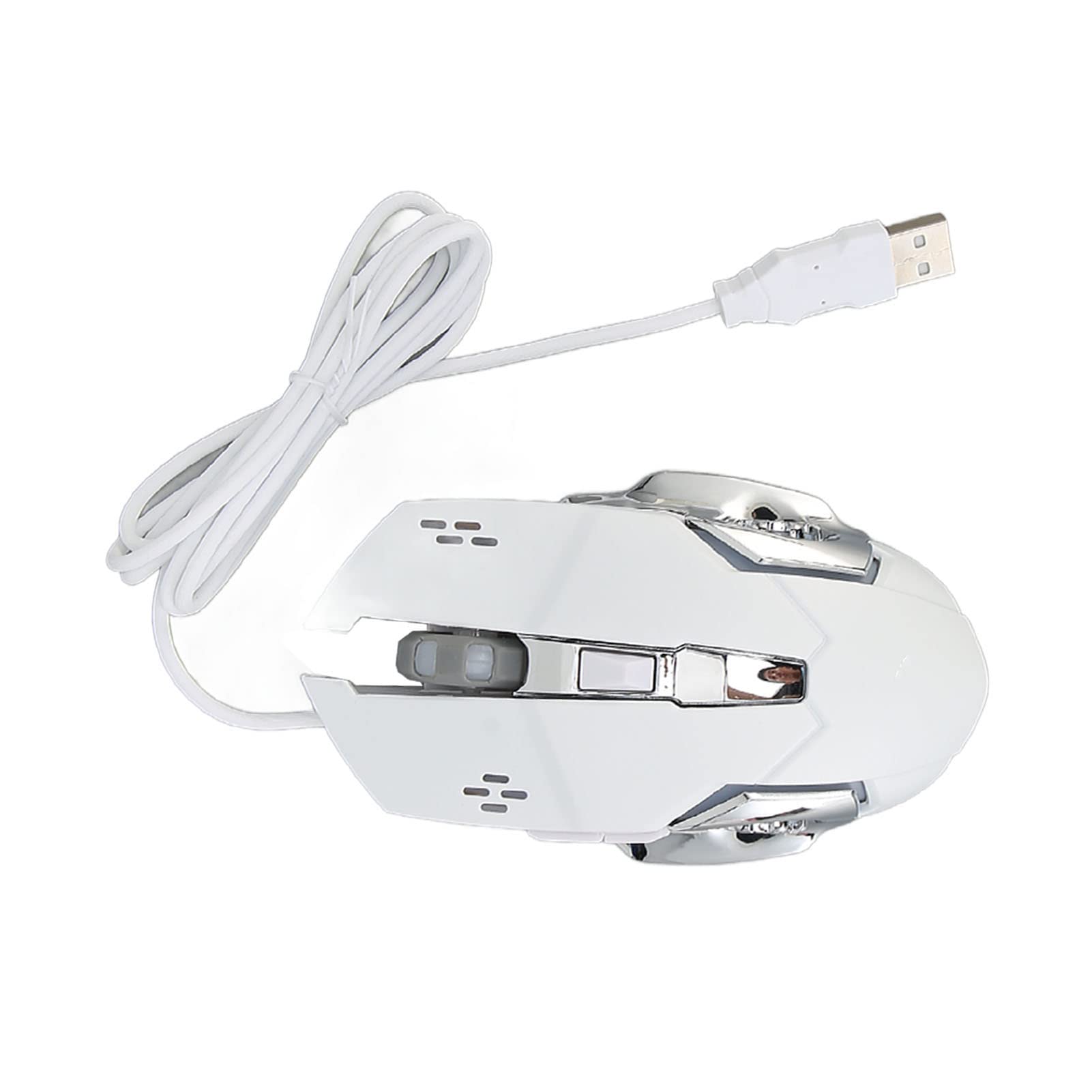 Wired Gaming Mouse with 4 Adjustable DPI Speed Switches, 6 Buttons, Skin-Friendly USB RGB Mouse - Reduces Hand Sweat for PC & Laptop Gaming - Perfect for FPS, MOBA & Office Work
