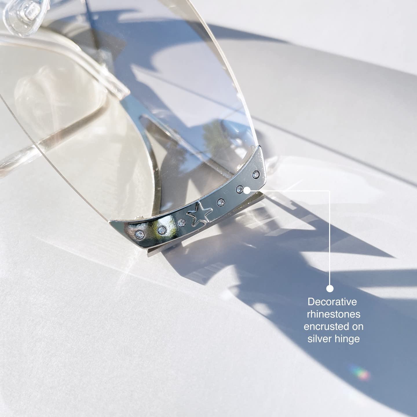 Y2K Wrap Around Sunglasses for Women & Men - Futuristic Frameless Flat Top Shades with Gradient UV Protection Lenses - Perfect for Outdoor Sports, Beach, and Fashion Streetwear