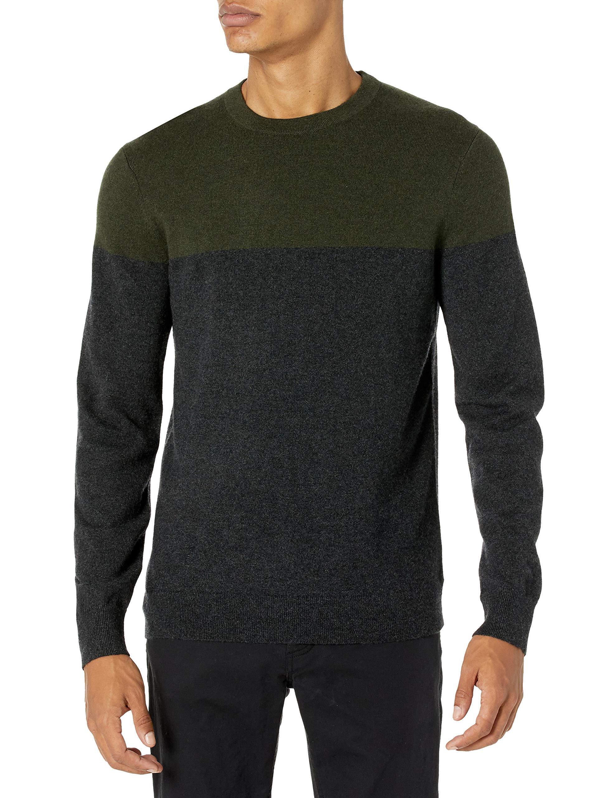 Theory Men's Colorblocked Cashmere Sweater - Hilles Crew Neck Pullover | Soft Luxury Knitwear for Business Casual & Winter Layering