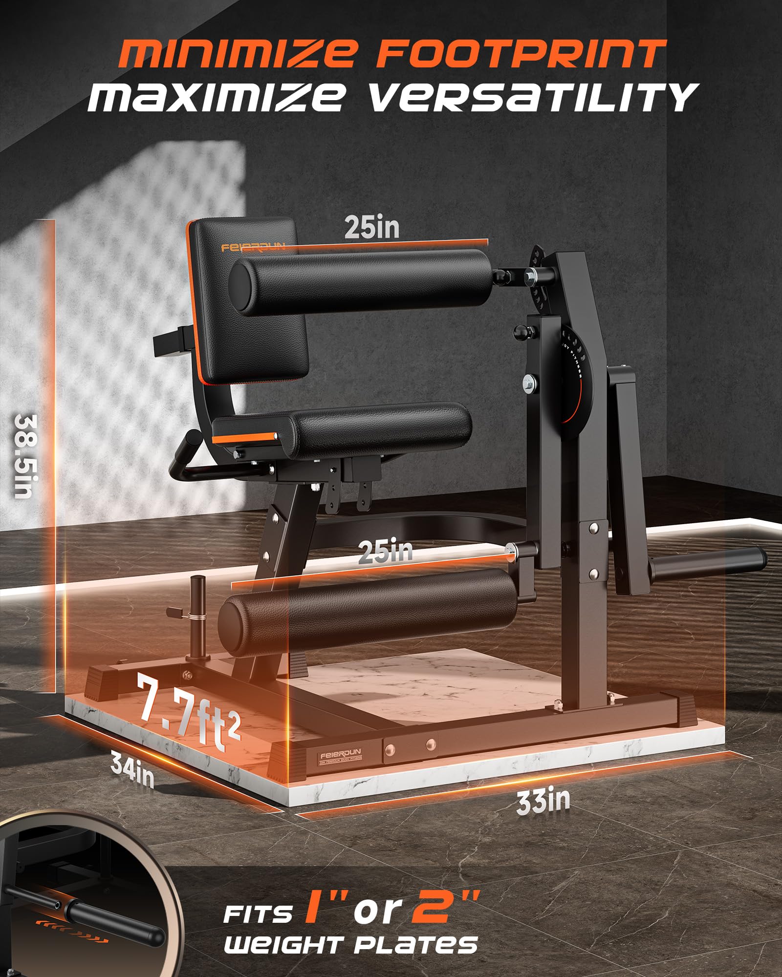 FEIERDUN 4-in-1 Adjustable Leg Extension & Curl Machine - 700lbs Capacity Home Gym Equipment for Thighs, Hamstrings & Glutes - Strength Training Machine for Leg Workouts - Perfect for Home Gym, Personal Training & Fitness Studios