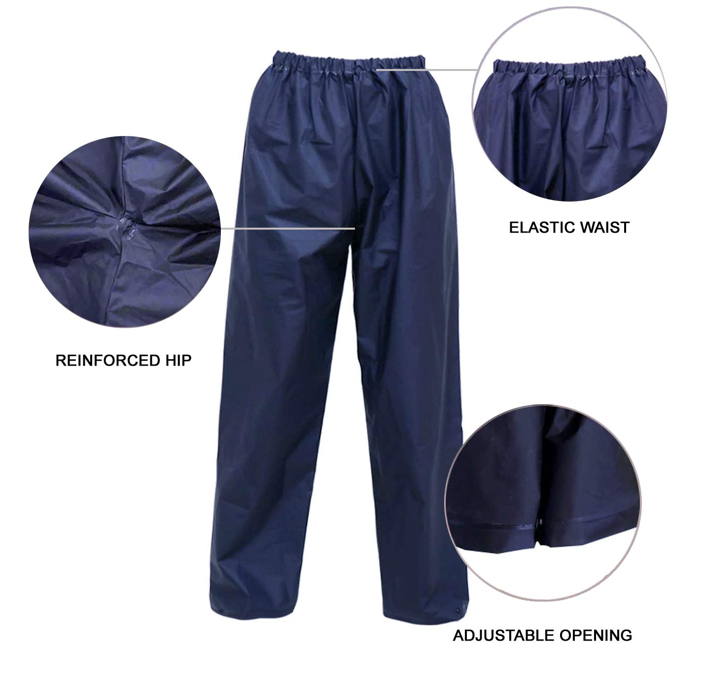 Waterproof Men's Rain Suit - Ultra Lightweight Rain Jacket & Pants Set for Outdoor Work, Hiking & Fishing Gear - All-Weather Rainwear Protection