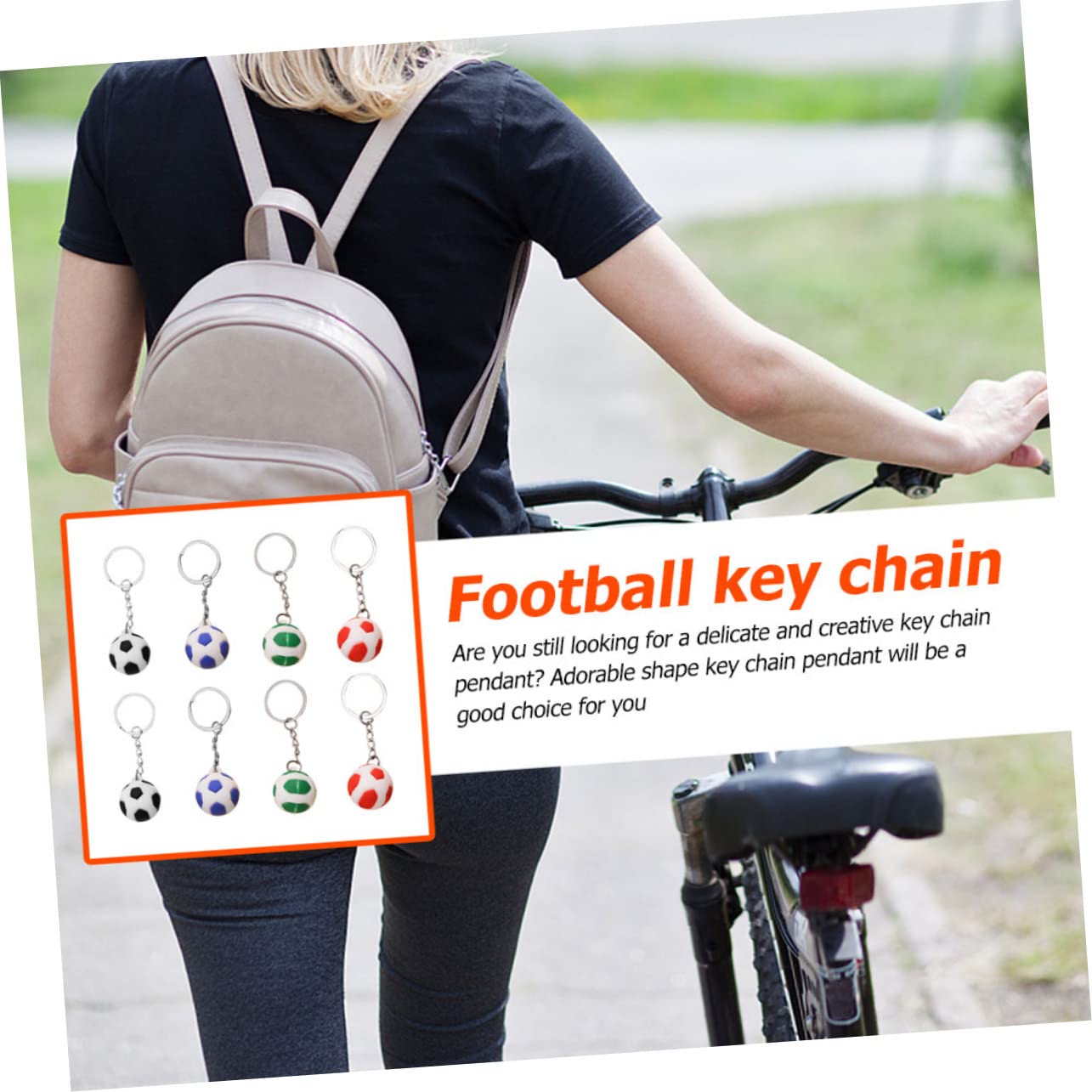 WHAMVOX Soccer Themed Keychains 8 Pack - Unique Sports Gift Keychain Set for Soccer Fans, Players & Coaches - Perfect for Gifts, Team Rewards & Game Day Accessories
