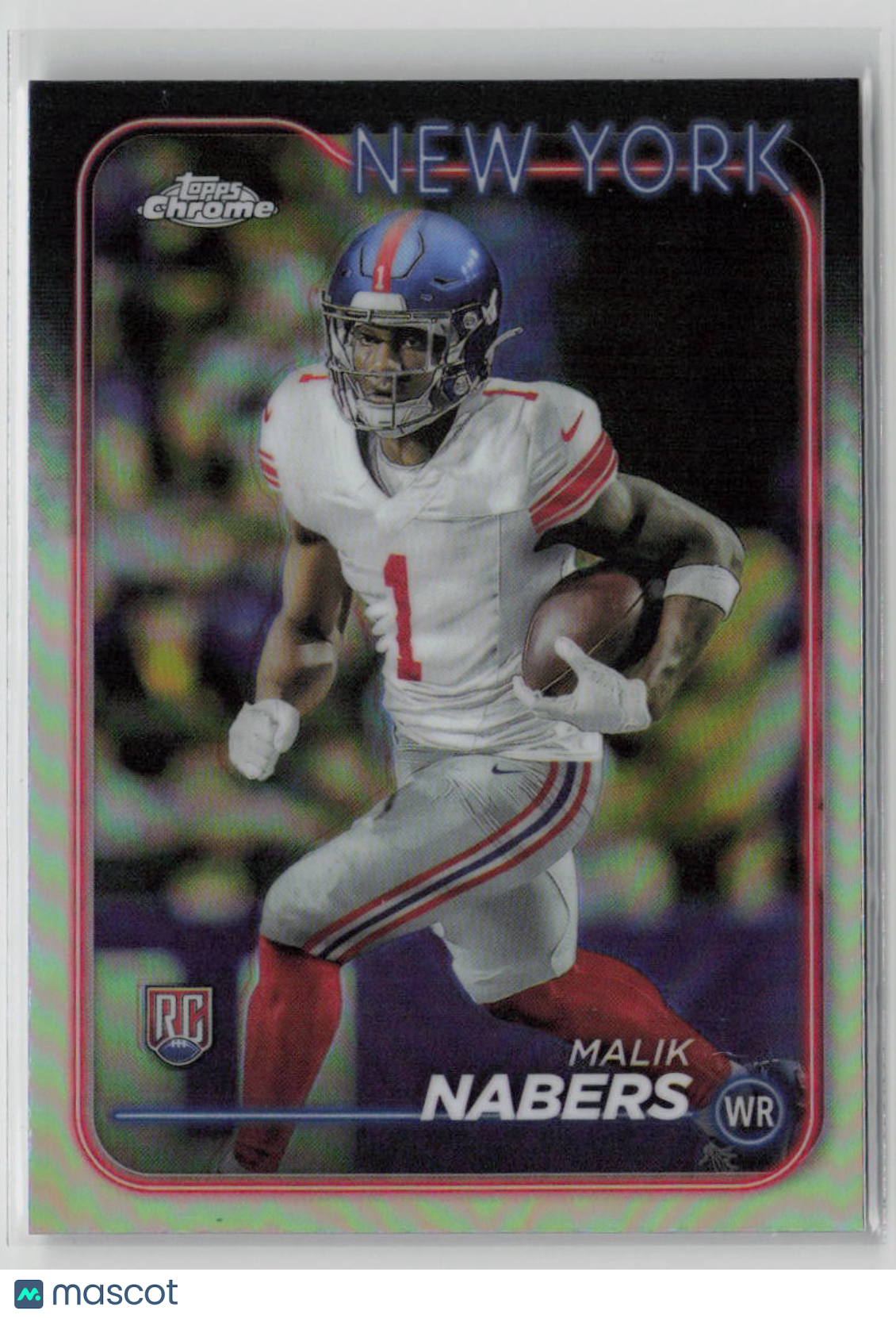 2024 Topps Chrome Malik Nabers #205 Rookie Card - Perfect for Sports Collectors, Trading & Memorabilia Display