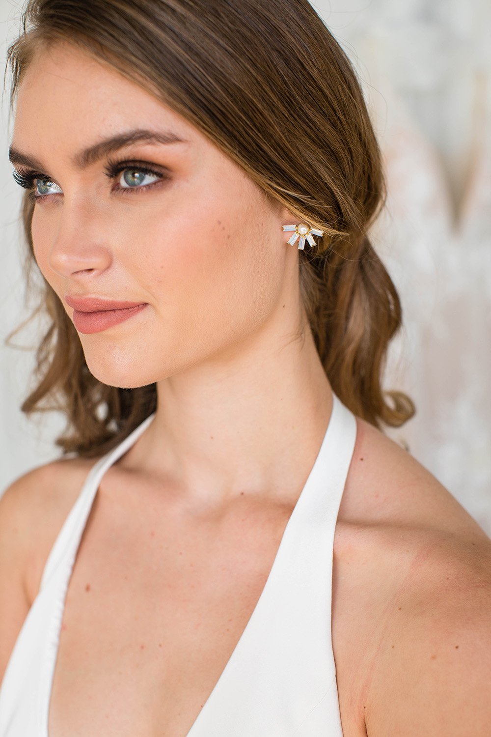 Coralie Opal & Crystal Jewelry Set - Elegant Necklace & Earrings for Women, Perfect for Parties, Weddings & Special Occasions