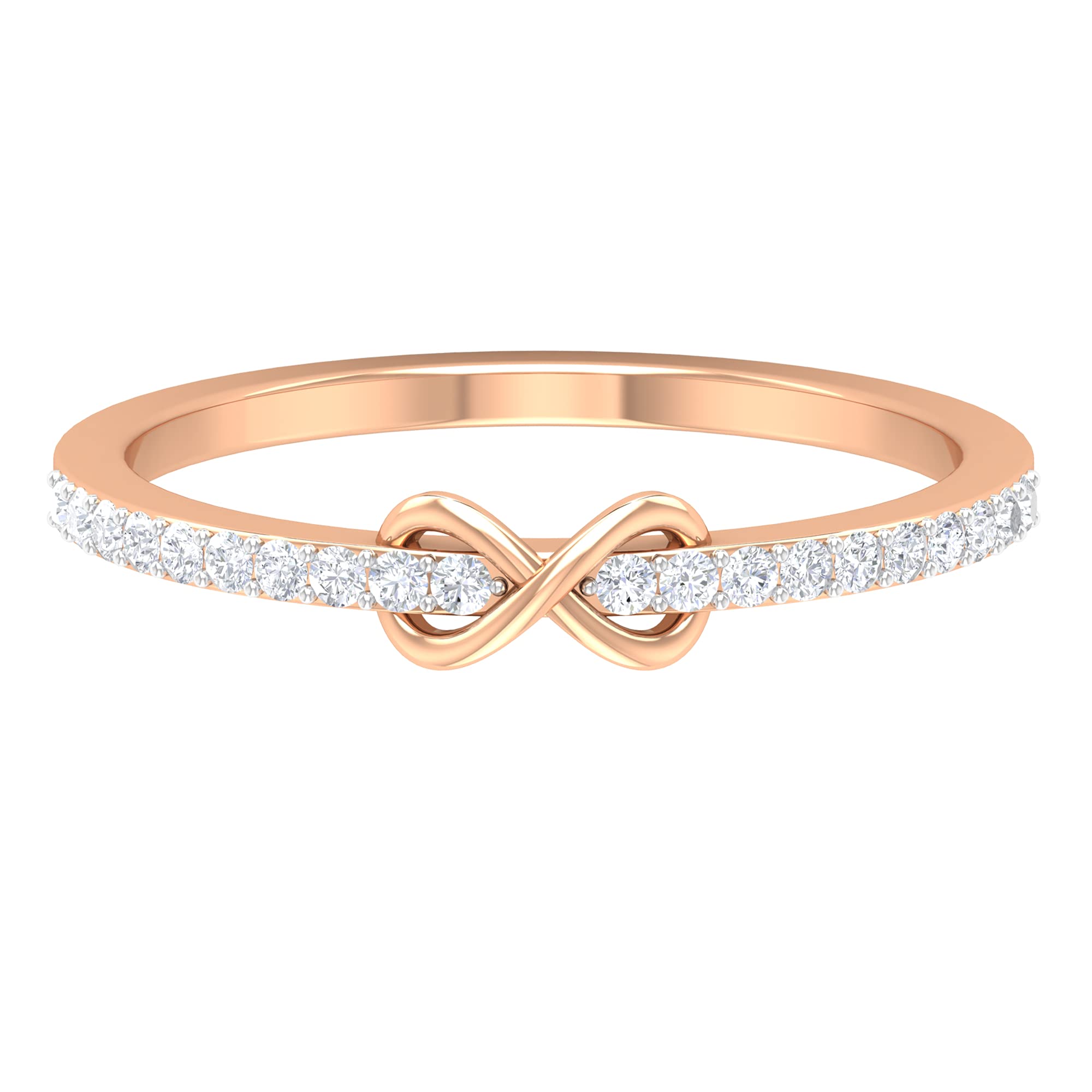 1/2 CT Diamond Promise Ring for Women - 14K Solid Gold Infinity Ring with April Birthstone | Elegant Jewelry for Anniversaries, Engagements & Special Occasions