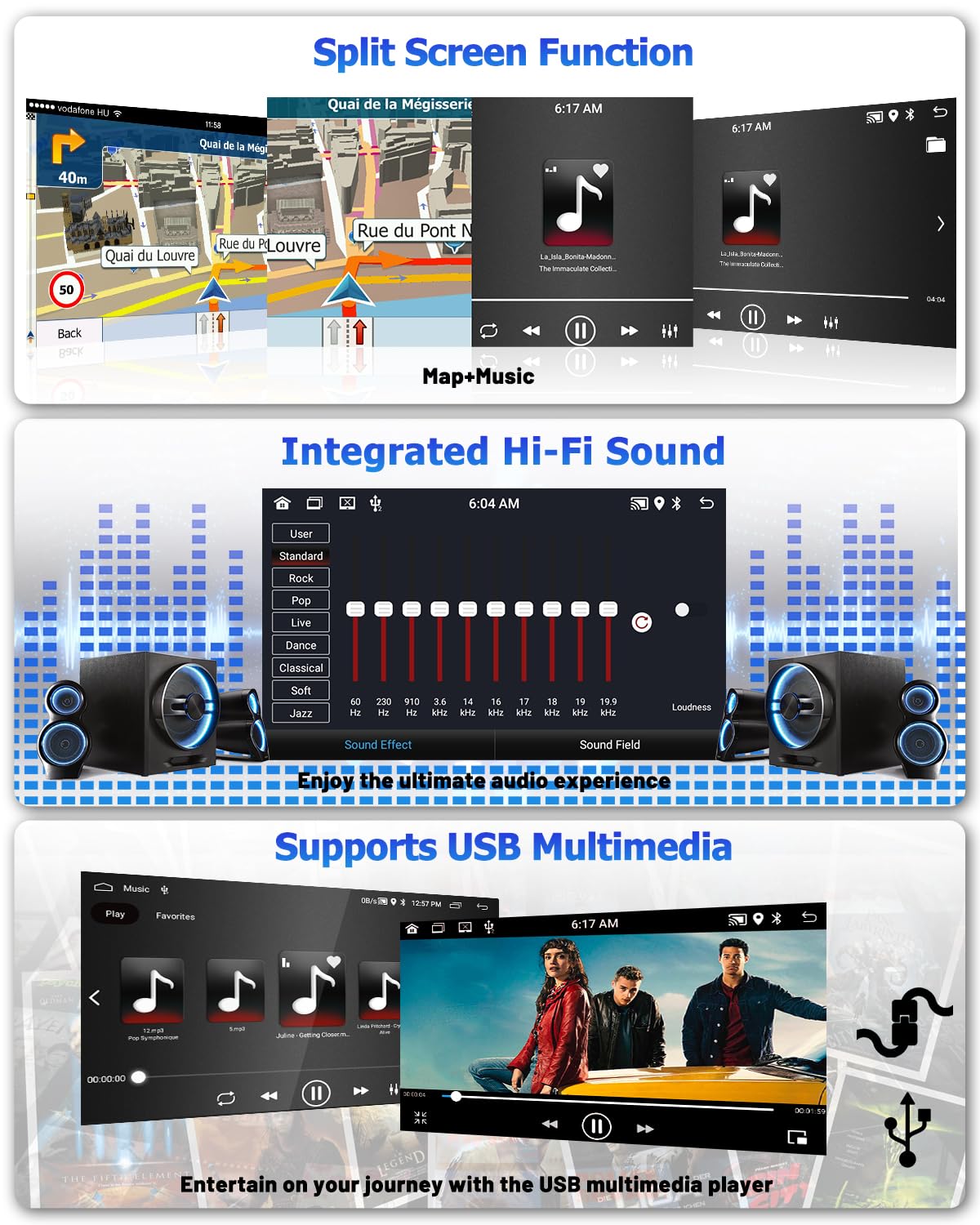 2+64GB Hikity Android 13 Car Stereo for Toyota Camry 2012-2014 - 10.1