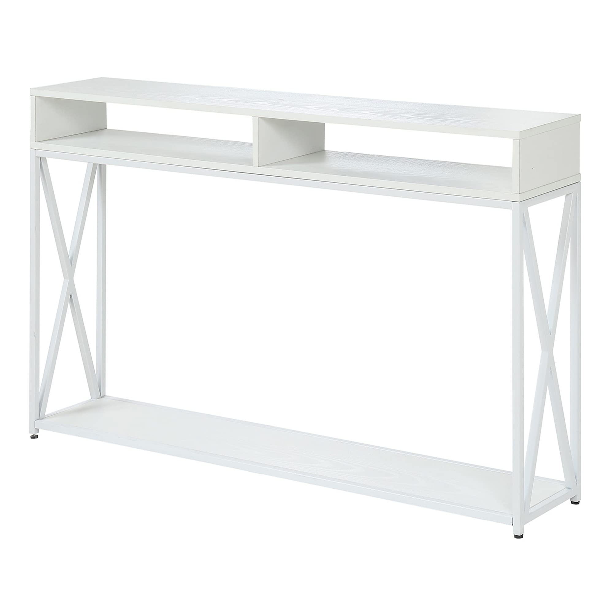 Ergode Tucson Deluxe Wooden Console Table with Open Shelf - Entryway Sofa Table, Hallway Furniture for Living Room & Bedroom Decor