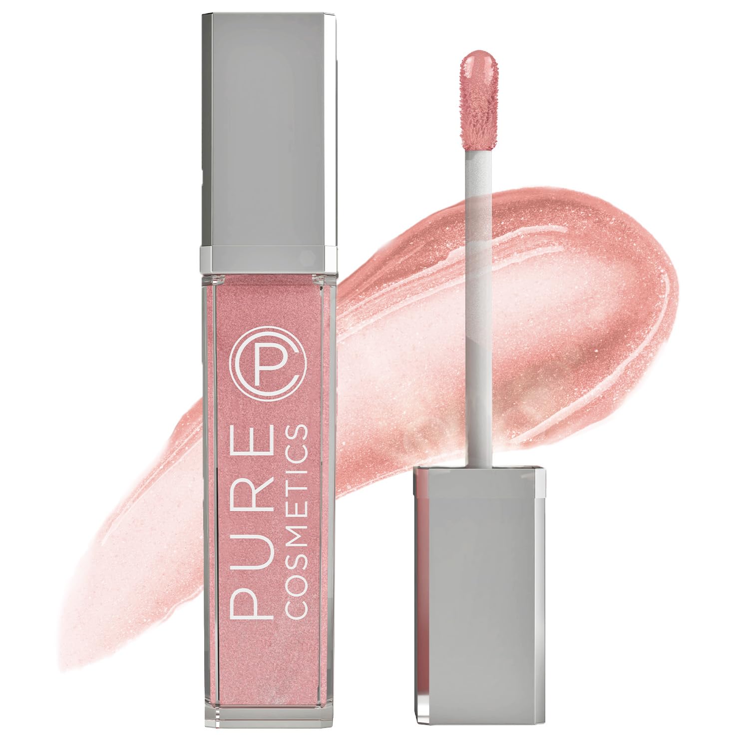 Pure Cosmetics Pure Illumination Lip Gloss with LED Light & Mirror - Non-Sticky Hydrating Lip Gloss for Dry Lips - Moisturizing & Protective Formula (Oopsy Daisy) - Perfect for Night Out, Date Night & Daily Makeup Routine