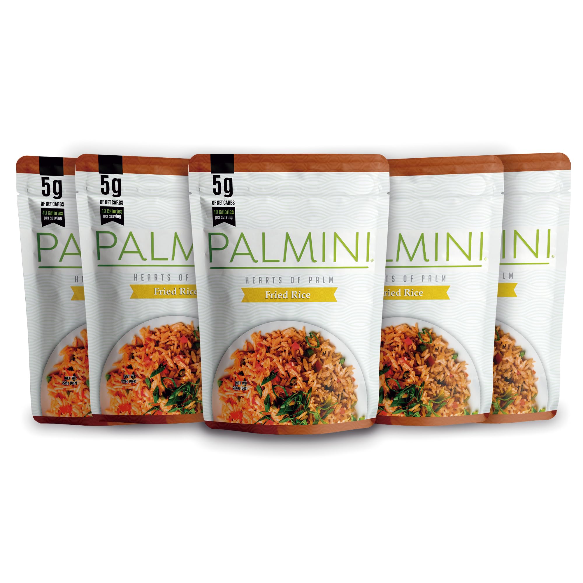 Palmini Hearts of Palm Rice - Low Carb, Keto, Gluten Free, Vegan & Non-GMO Fried Rice Alternative | As Seen on Shark Tank | Perfect for Keto Diet, Weight Loss & Healthy Meals | 8oz Pouch (Pack of 6)