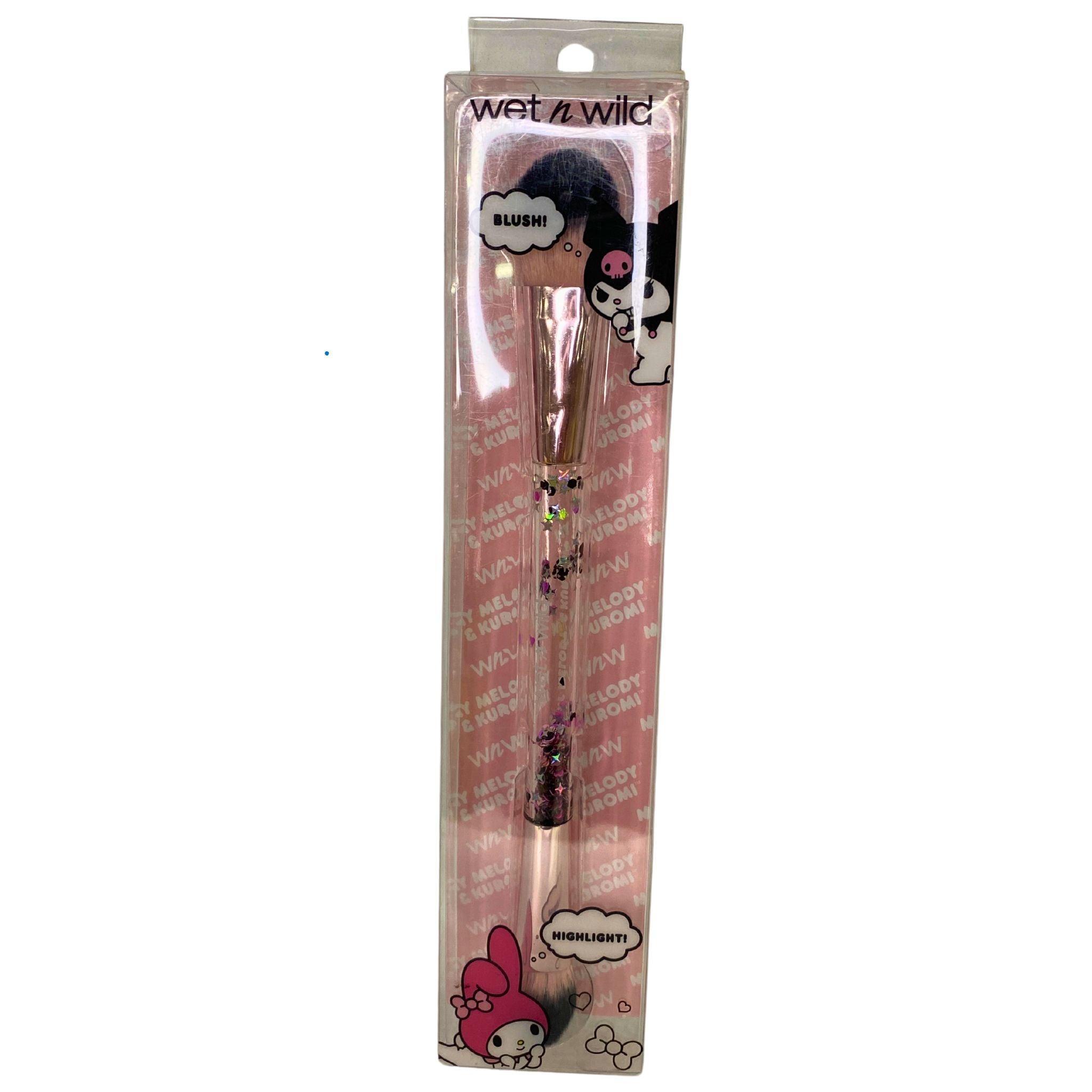 My Melody & Kuromi x Wet n Wild Blush & Highlighter Brush Set - 14 Piece Makeup Brush Collection for Cheeks & Contouring | Perfect for Anime Lovers & Professional Makeup Artists