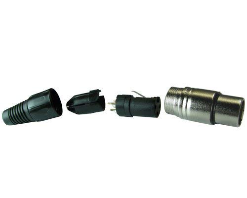 10 Pack Red Female XLR Connector with Rubber Boot - Durable Audio Cable Connectors for Professional Microphones, PA Systems & Studio Equipment