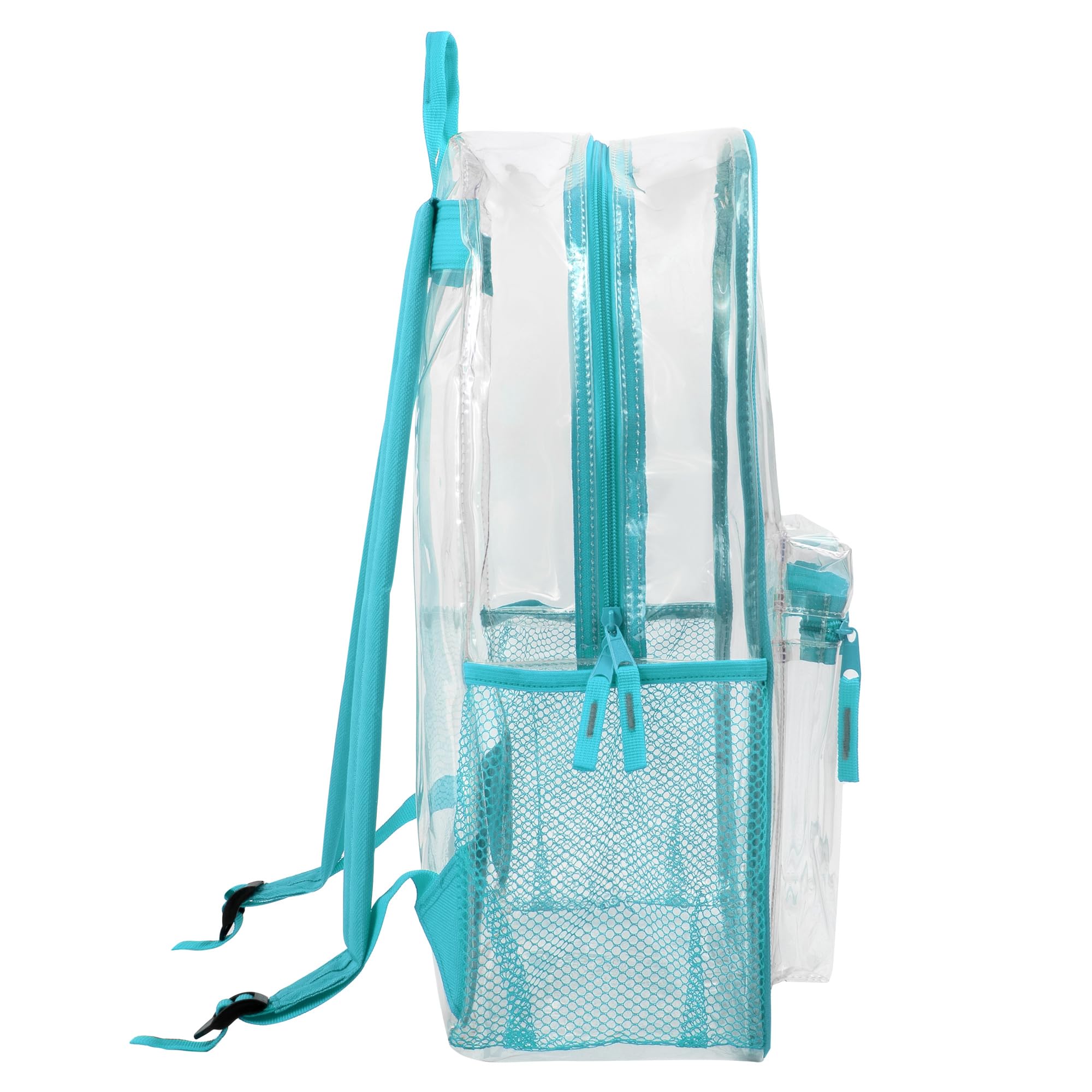 Trail Maker Heavy Duty Clear Backpack with Padded Straps & Side Pockets for Kids - School, Stadium Approved Backpack for Boys & Girls - Perfect for School, Concerts, Sports Events & Travel