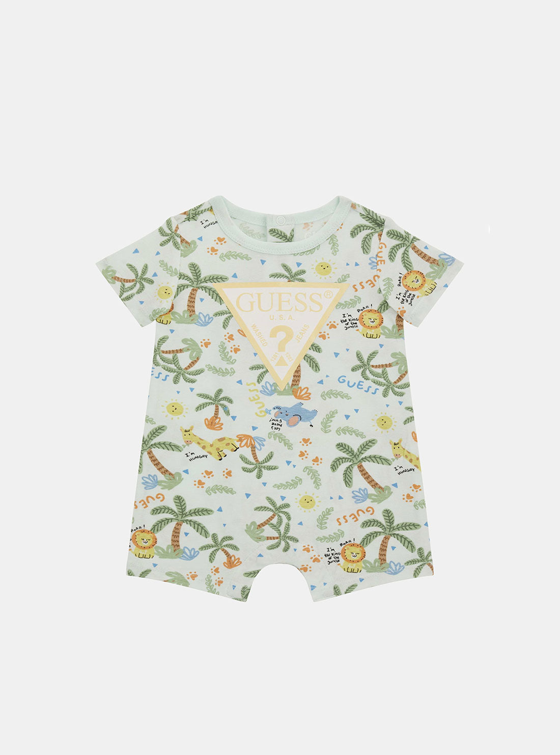 Green Animal Print Baby Onesie (3-12 Months) - Soft & Comfortable for Playtime, Naptime & Everyday Wear