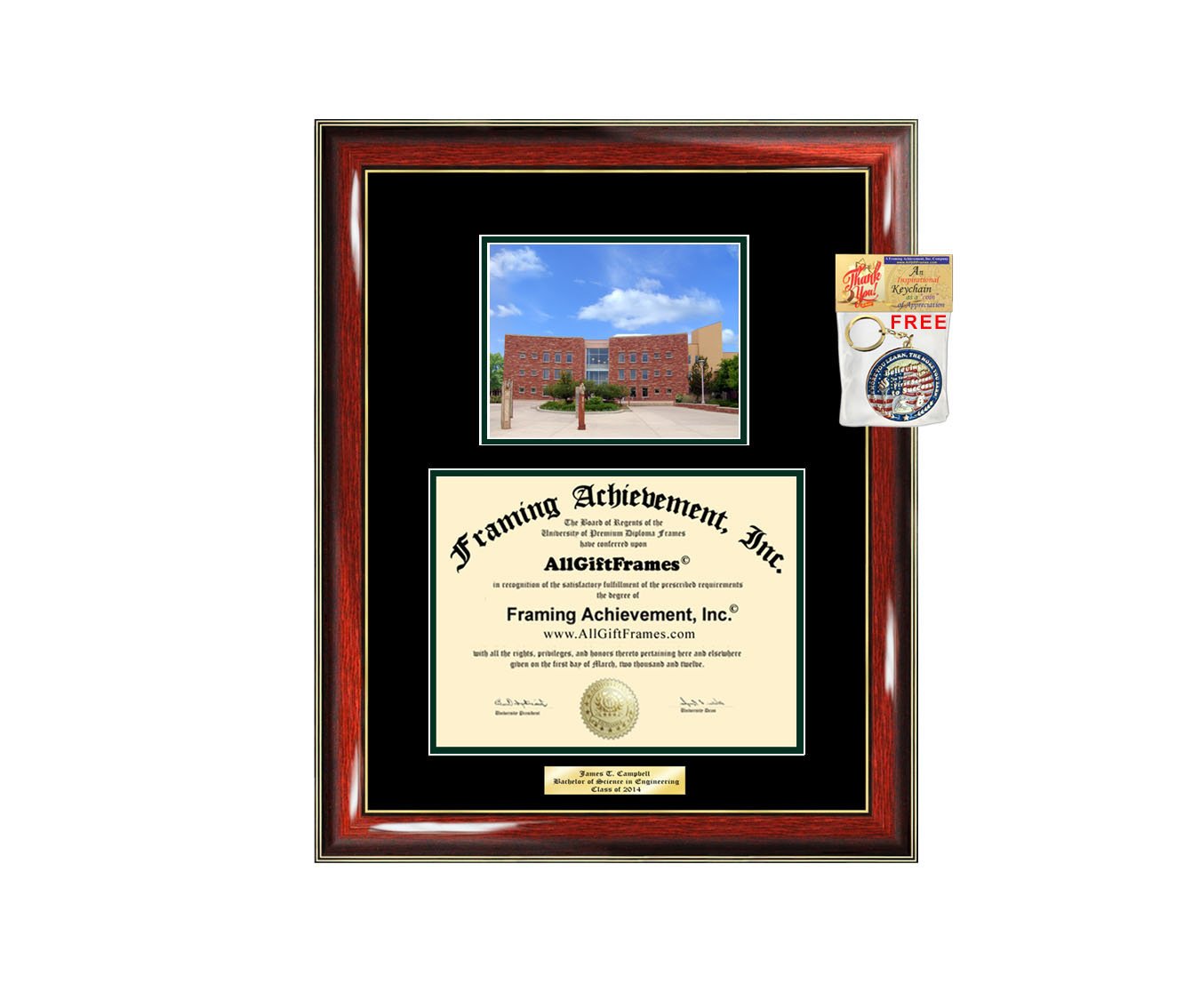 Colorado State University Diploma Frame - Custom Engraved Graduation Picture Frame for Degrees & Large Documents | Perfect Graduation Gift Idea for Students | Display in Office, Dorm or Home Decor