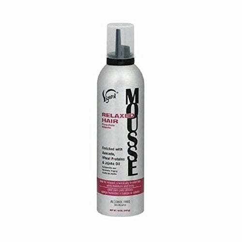 VIGOROL RELAXED HAIR MOUSSE 12oz - Smoothing & Styling Foam for Natural Hair, Frizz Control & Shine - Perfect for Daily Use, Salon Results at Home
