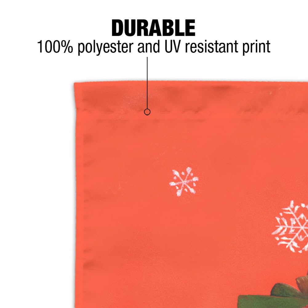 Santa Skating Christmas Holiday Decorative Flag for Tree Garden and Yard - Perfect for Outdoor Holiday Decorations and Festive Seasonal Displays