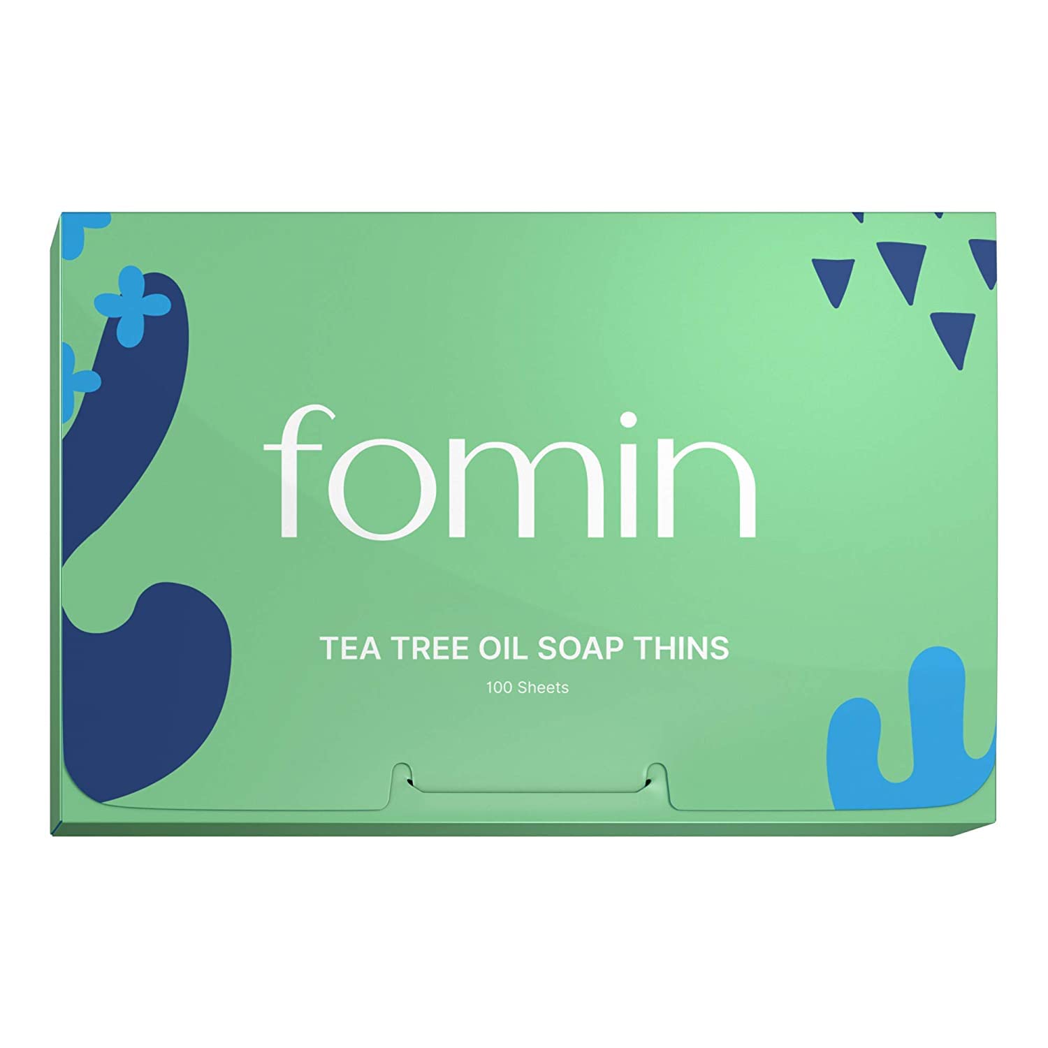 FOMIN Tea Tree Paper Soap Sheets for Hand Washing - 100 Dissolvable Travel Soap Leaves, Portable Camping & Travel Soap, Mini Hand Soap for Outdoor, Hiking, Gym & Emergency Kits