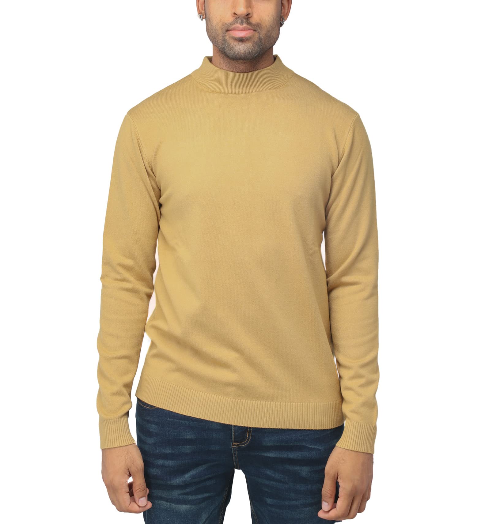 X RAY Soft Slim Fit Turtleneck Sweater for Men - Mock Neck Pullover (Regular & Big & Tall Sizes) - Perfect for Office Wear, Casual Outfits & Winter Layering