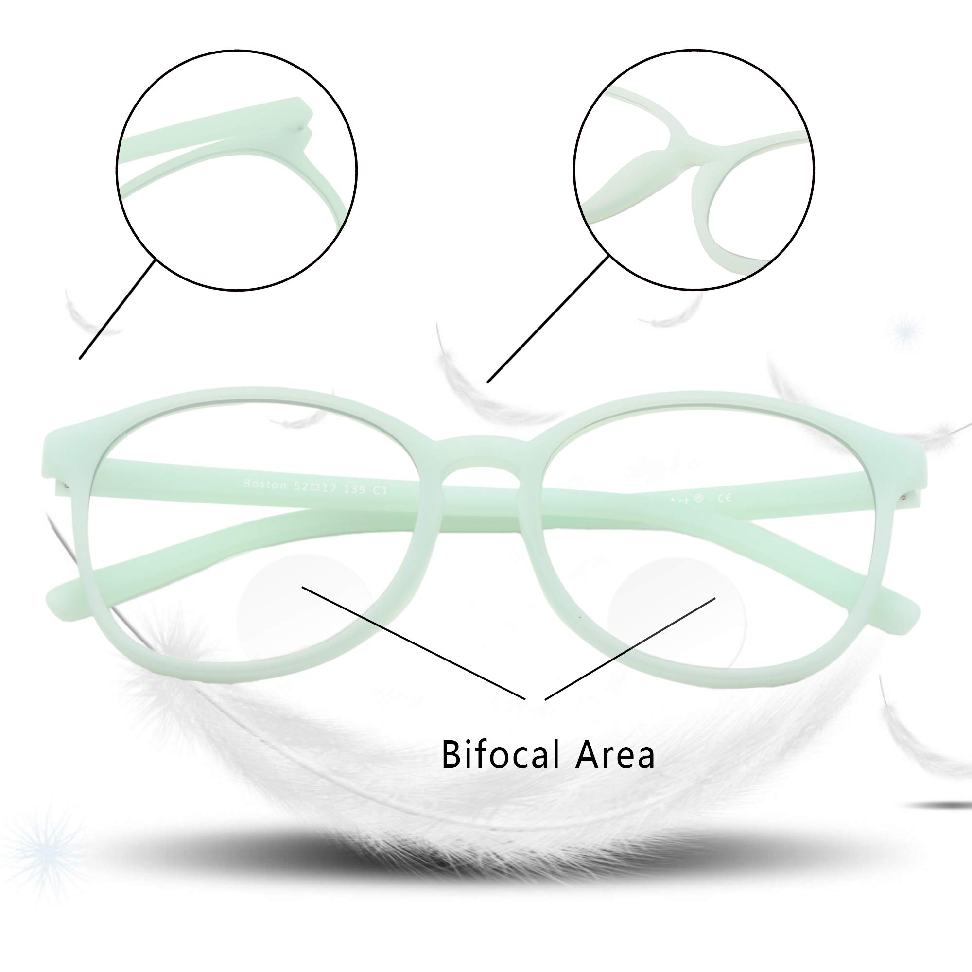 LifeArt Bifocal Reading Glasses for Women & Men - Anti-Eyestrain Lightweight Readers with 1.25X Magnification - Perfect for Reading, Crafts & Computer Work
