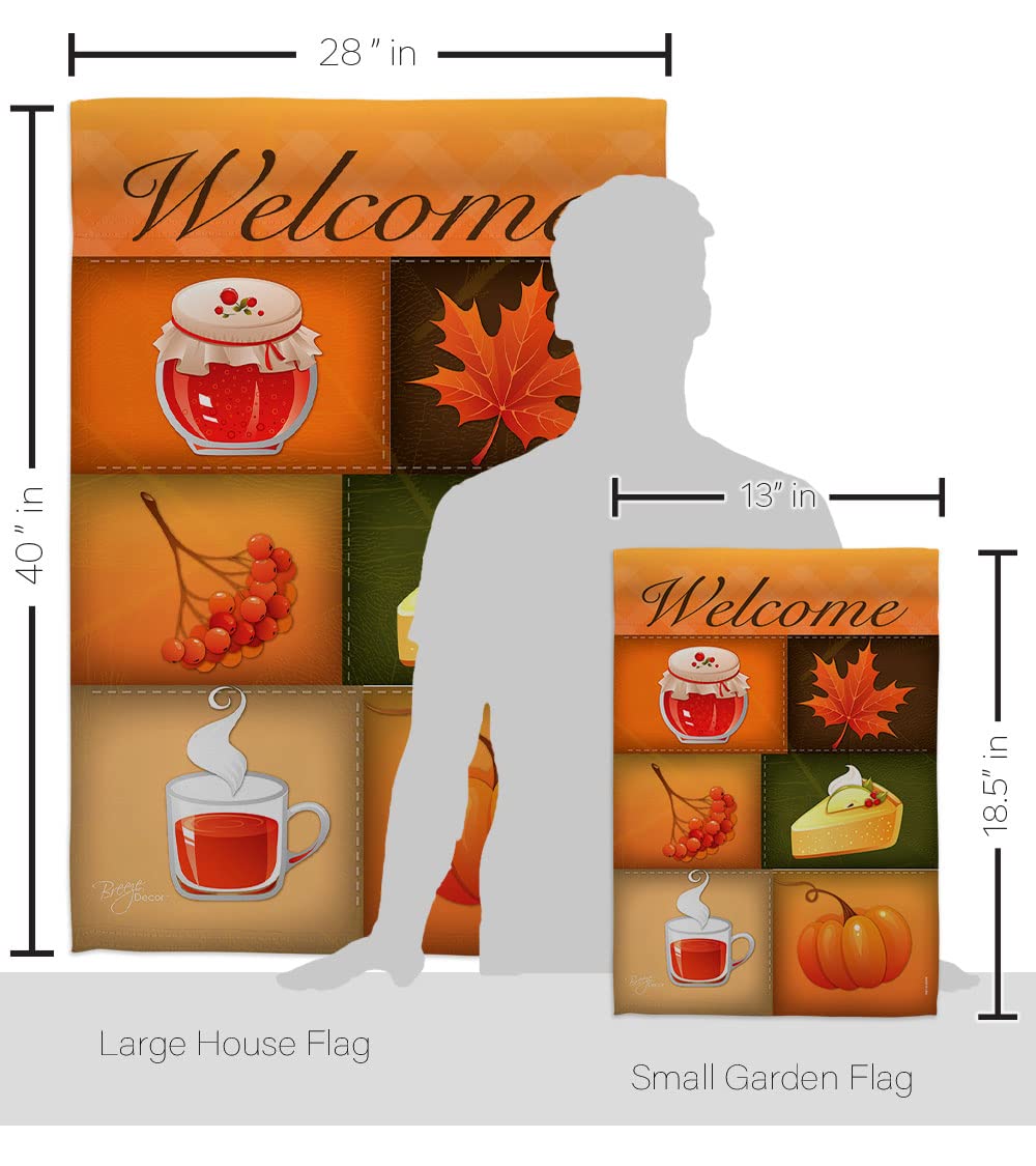 Fall Harvest Decor Flags Set - House & Garden for Autumn Decorating