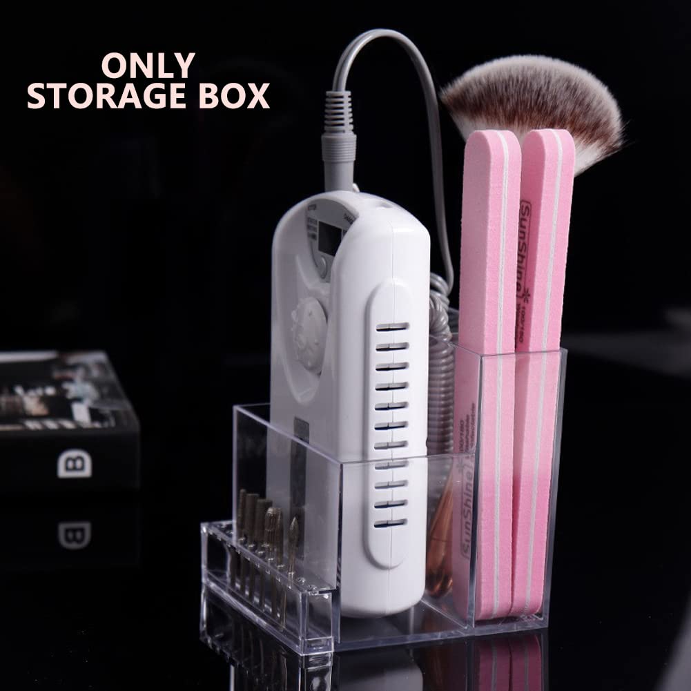**Transparent Nail Drill Bit Organizer - 10 Hole Grinding Bit Holder, Durable & Stable Plastic for Nail Salon & DIY - Perfect for Nail Art, Manicure & Pedicure Tools Storage**