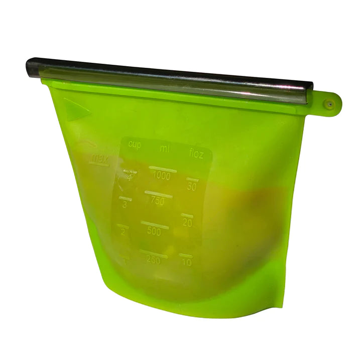 Reusable Silicone Food Storage Bags - Airtight Leakproof Freezer Safe BPA-Free - Perfect for Meal Prep, Snacks, Leftovers & Sous Vide Cooking