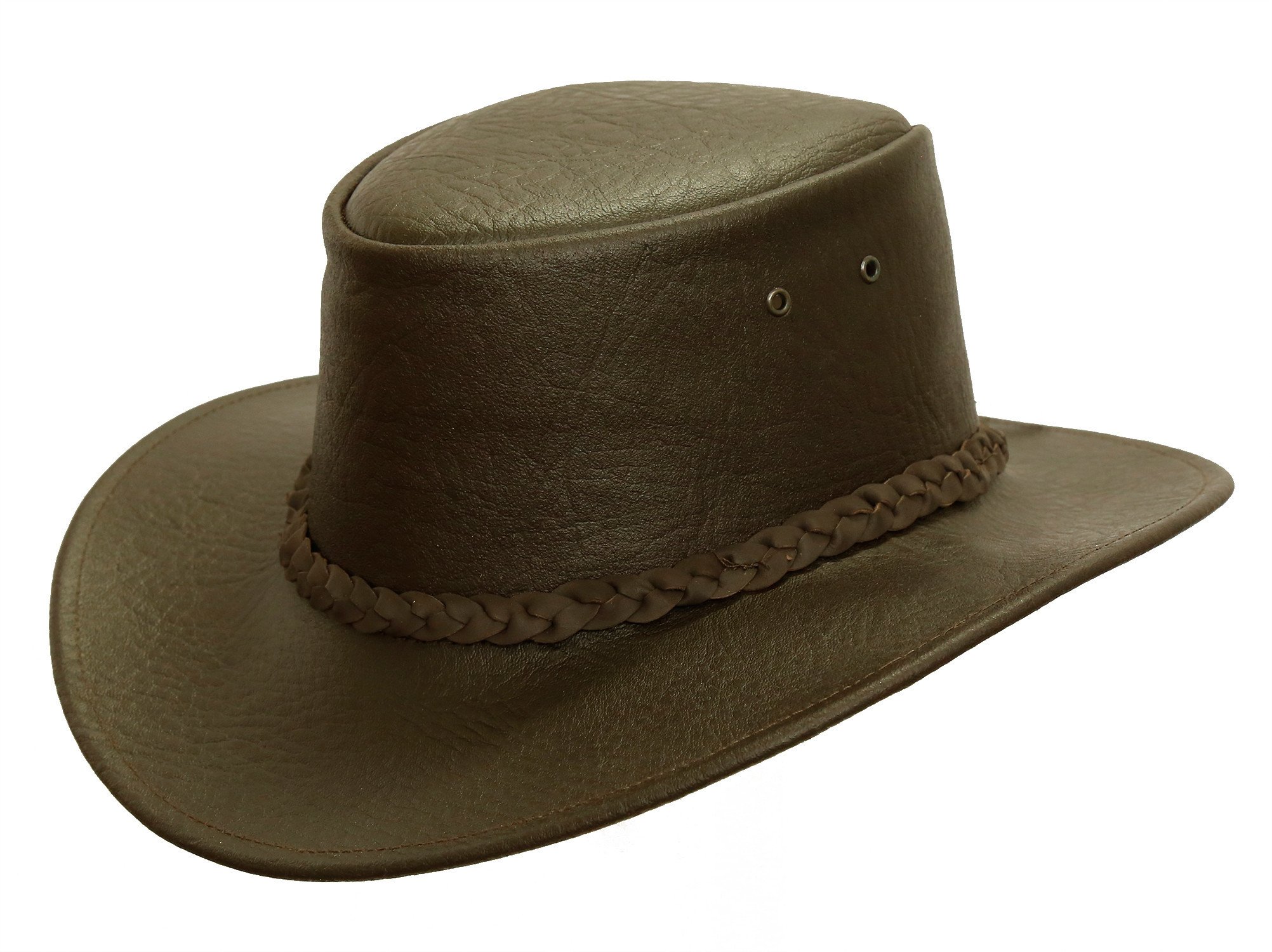 KAKADU Traders Colonial Leather Hat for Men & Women - Vintage Style Cowhide Leather Hat for Outdoor, Hiking, and Travel - Durable & Stylish Western Hat