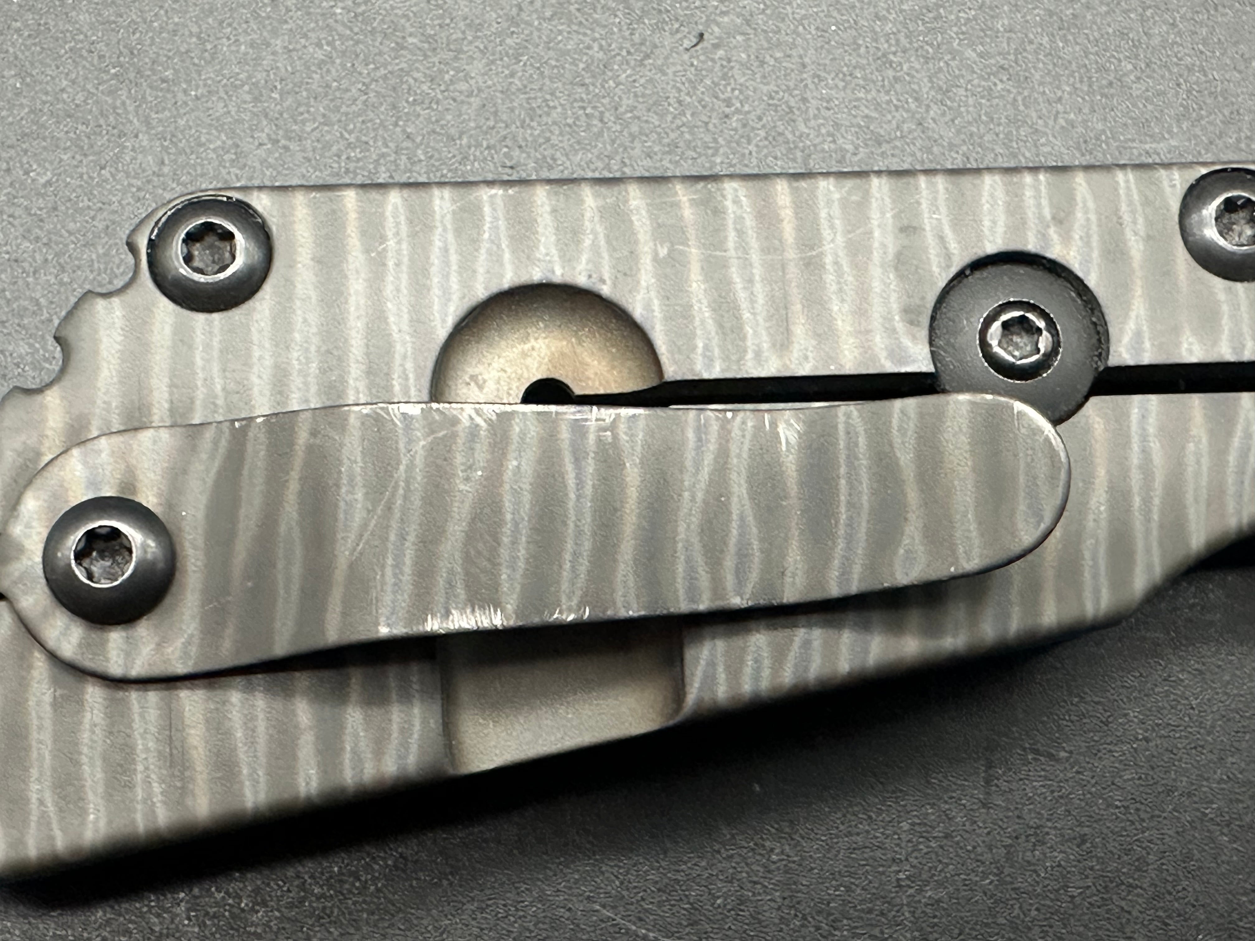 Strider SNG Knife with Logo - Black Aluminum & Flamed Titanium Handle - CPM20CV Steel Blade - EDC Tactical Folding Knife for Outdoor, Camping, and Survival