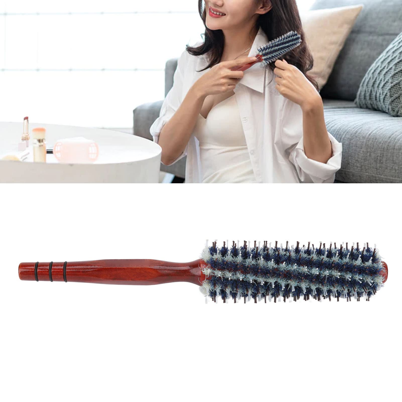 Anti Static Round Hair Brush for Styling - Heat Resistant Salon & Home Use - 16 Inch Medium Roll Comb for Smooth & Tangle-Free Hair (Perfect for Blowouts, Curling & Daily Hair Care)
