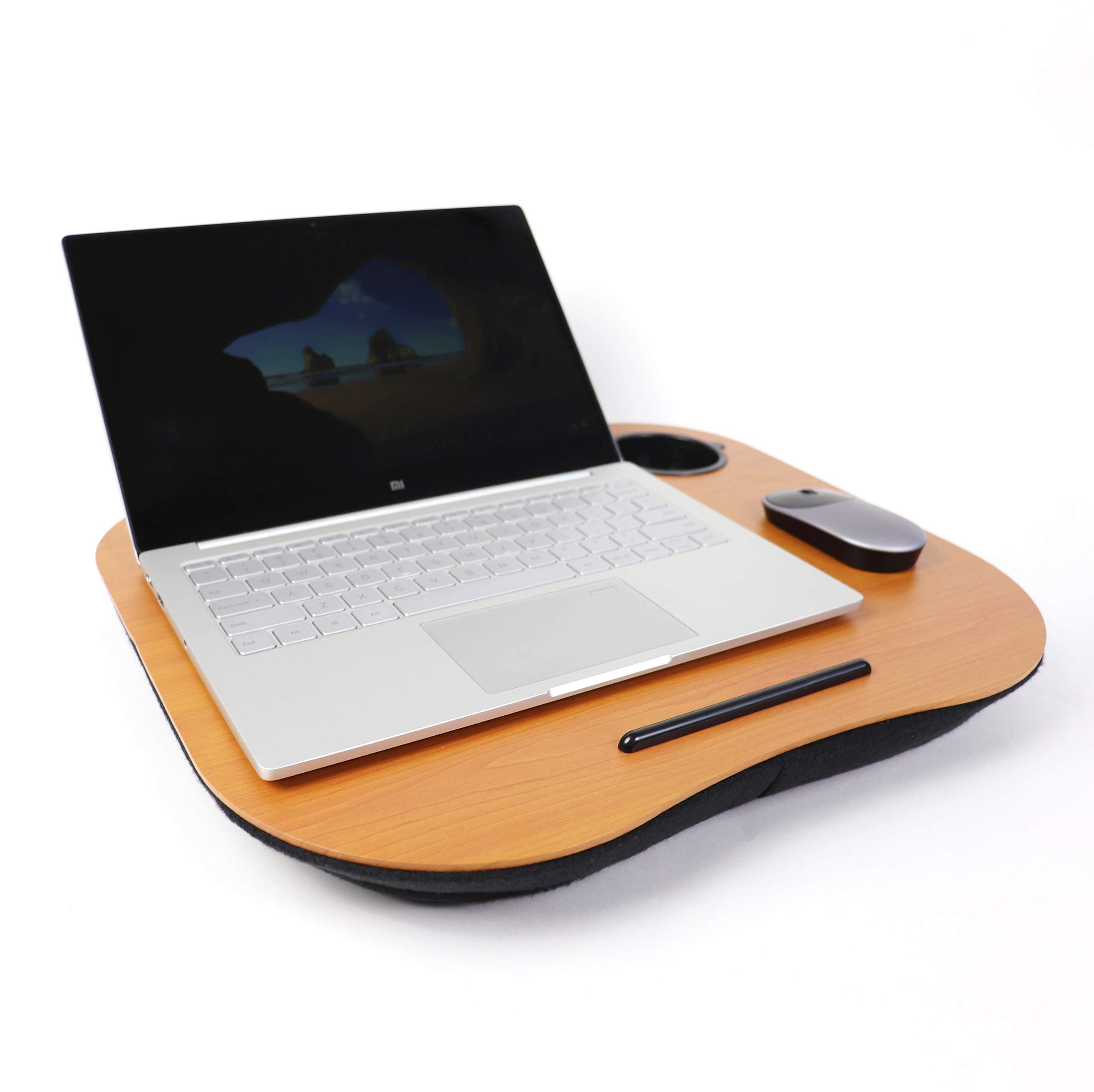 Portable Lap Desk with Pillow Cushion for Laptop, Tablet & Books - Lightweight Writing Tray for Bed, Sofa & Travel - Ergonomic Laptop Stand for Home Office & Study