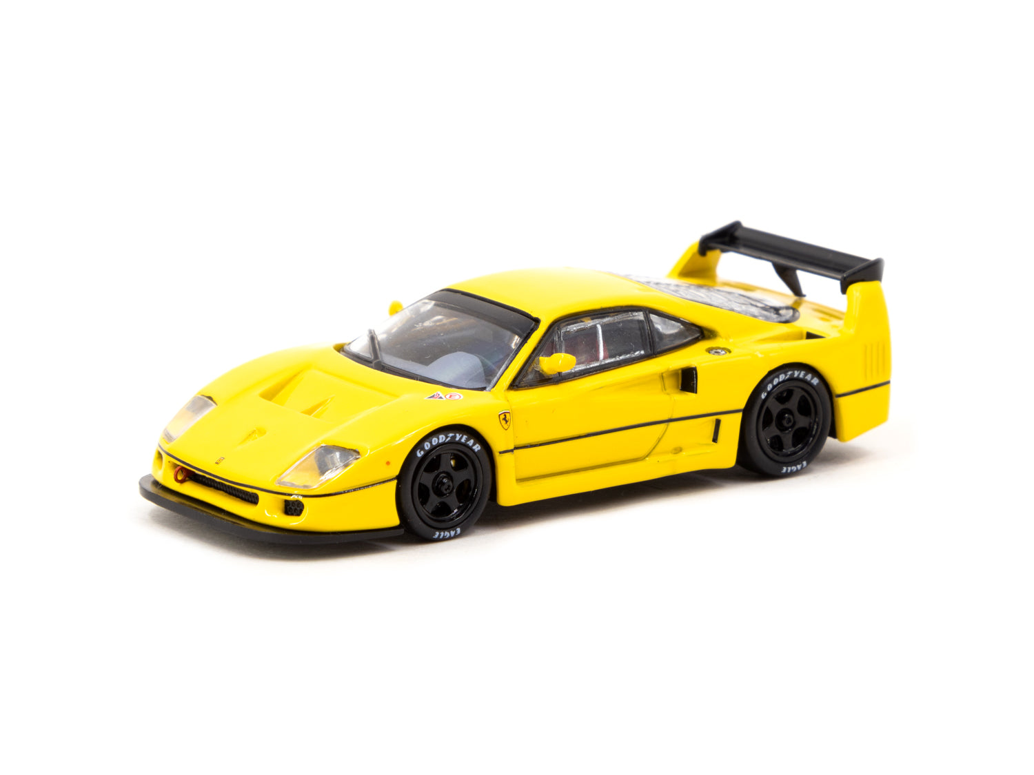 Tarmac Works X iXO Models 1/64 Ferrari F40 LM Yellow Diecast Model Car - Collectible Miniature Racing Vehicle for Display & Racing Scenes