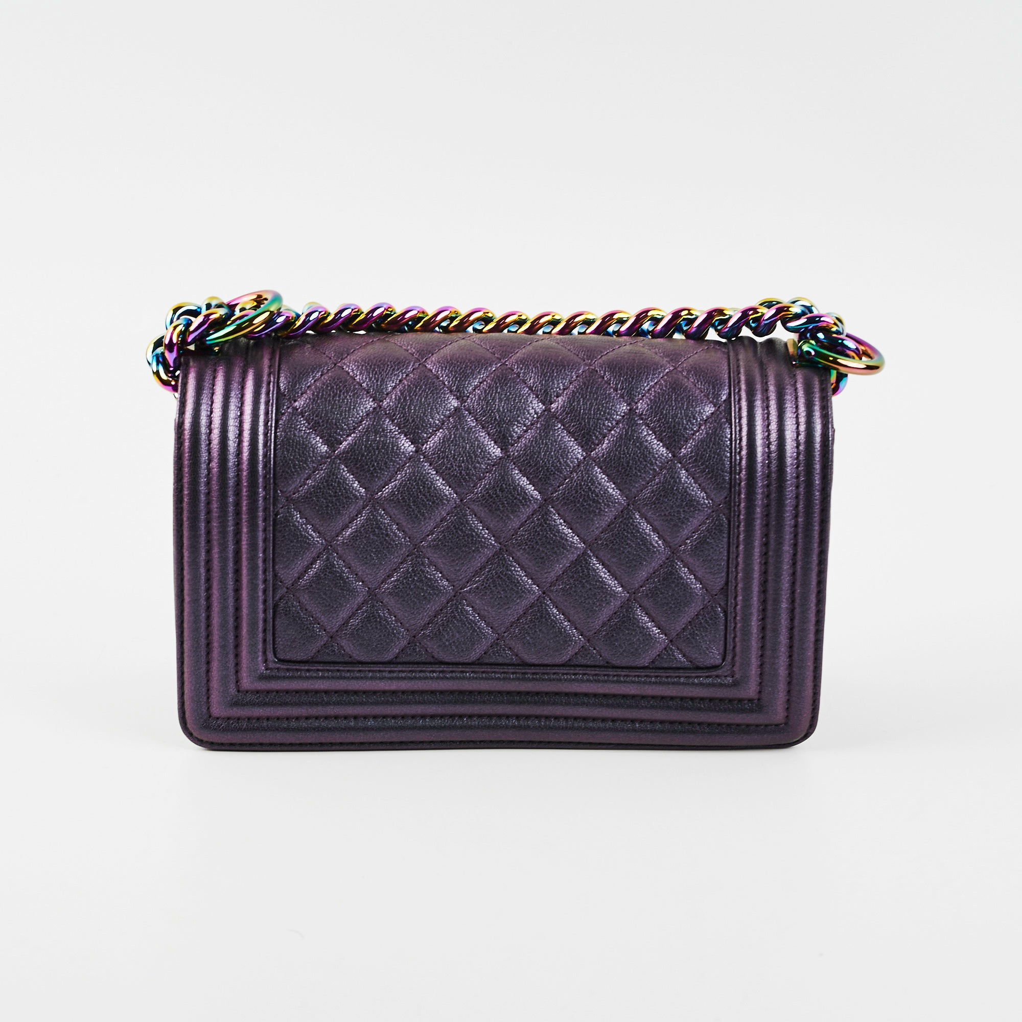 Chanel Small Boy Mermaid Iridescent Purple Shoulder Bag - Luxury Designer Crossbody Purse for Women | Perfect for Evening Parties, Date Nights & Special Occasions