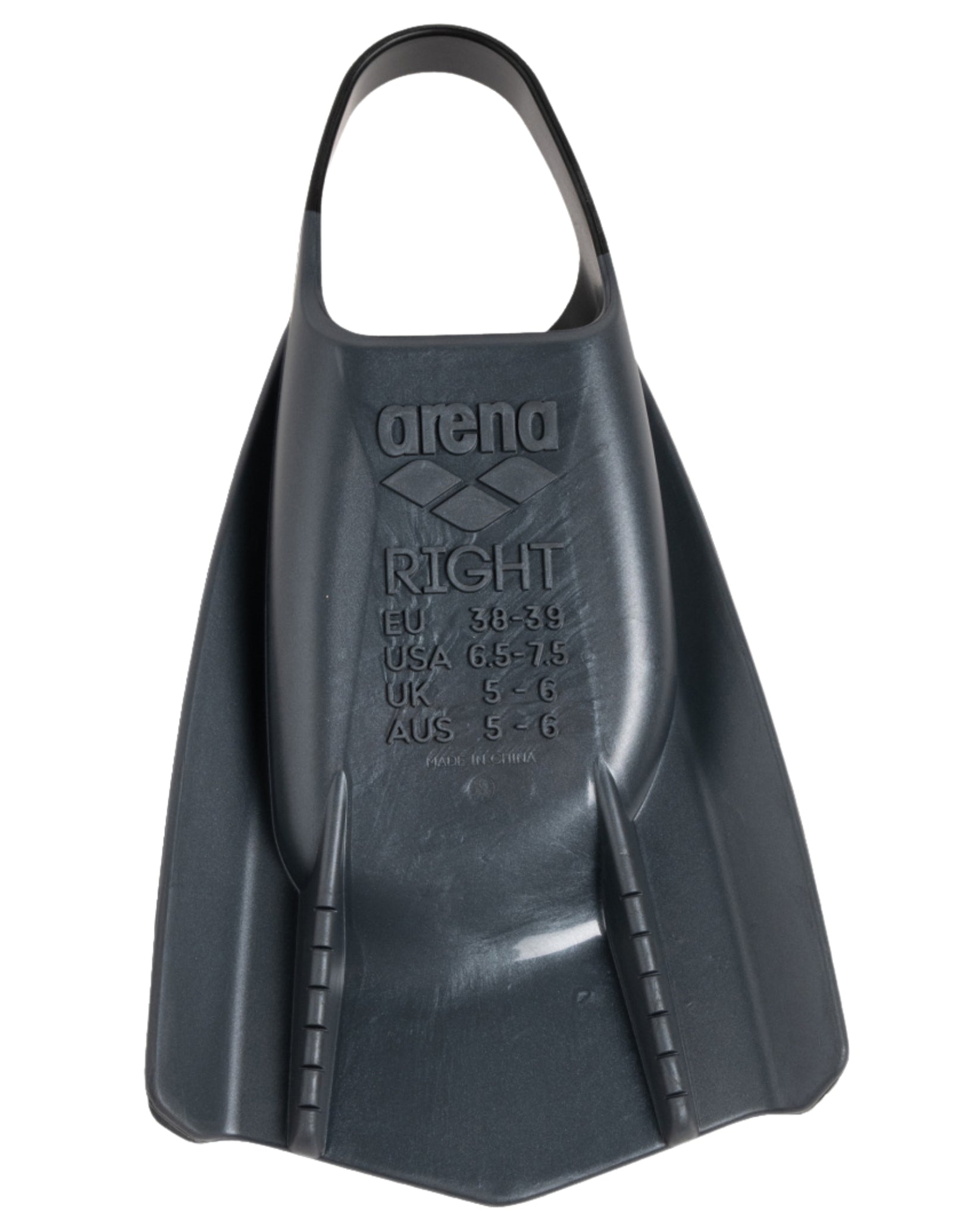Powerfin Pro II Competitive Swim Training Fins - Black/Grey - High Performance Fins for Swimmers, Athletes & Triathlon Training