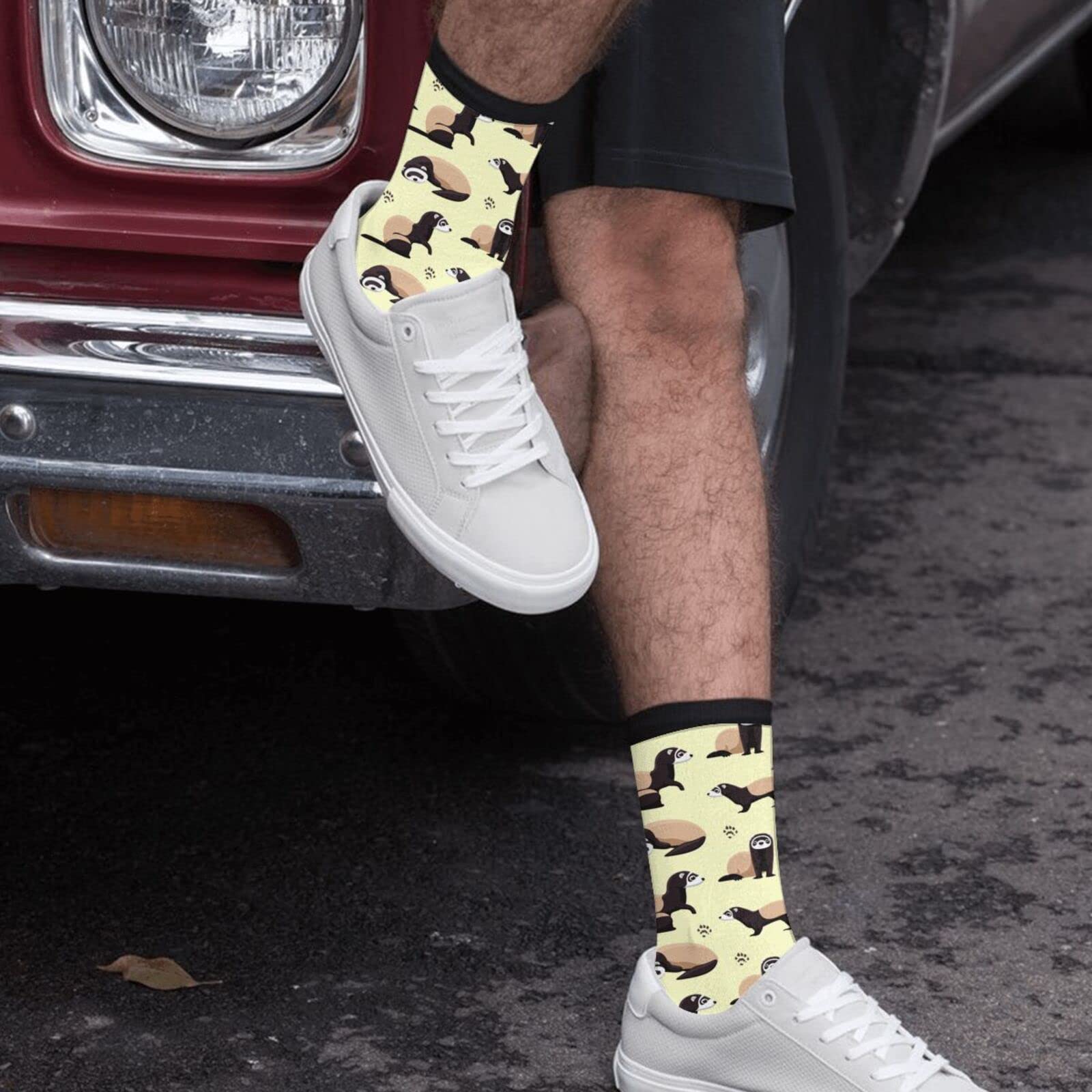 Funny Crazy Novelty Crew Socks for Men & Women - Comfortable Athletic Running Hiking Socks - Perfect for Casual Wear, Sports & Outdoor Adventures