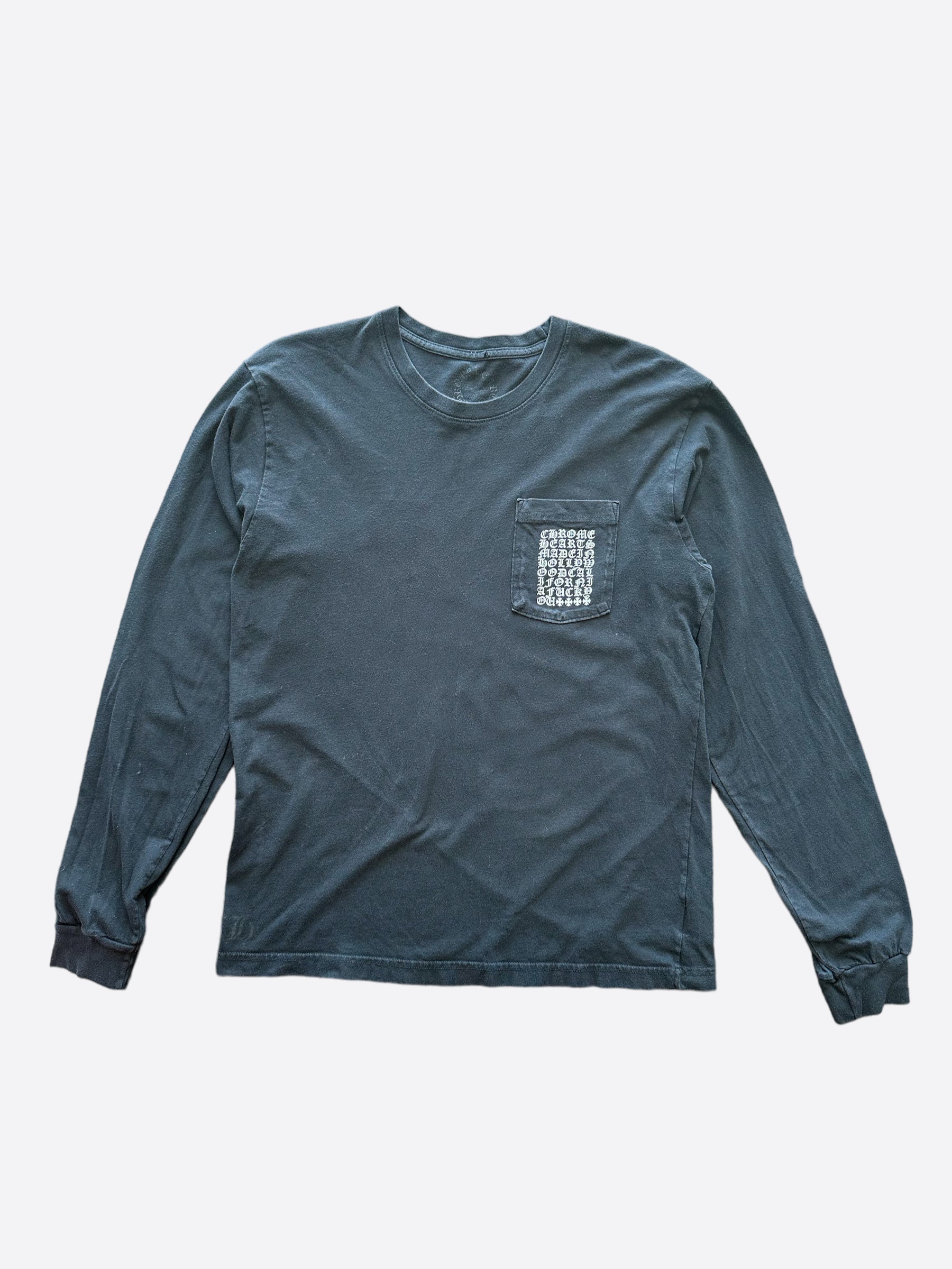 Chrome Hearts Black Long Sleeve T-Shirt | Made in Hollywood California | Men's Luxury Streetwear | Perfect for Casual Outfits & Urban Fashion