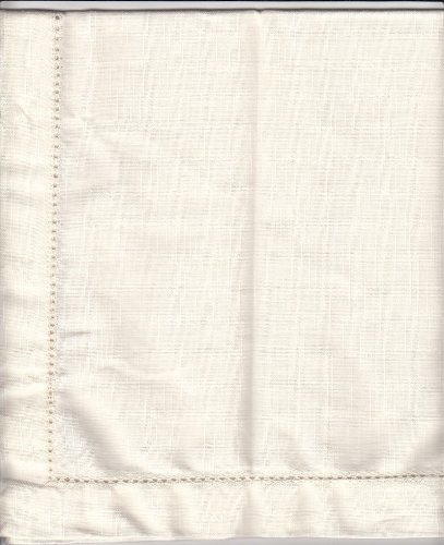 Premium Ivory Hemstitch Linen Dinner Napkins - Set of 12 (1 Dozen) - Elegant Formal Dining, Wedding Reception, Holiday Table Setting