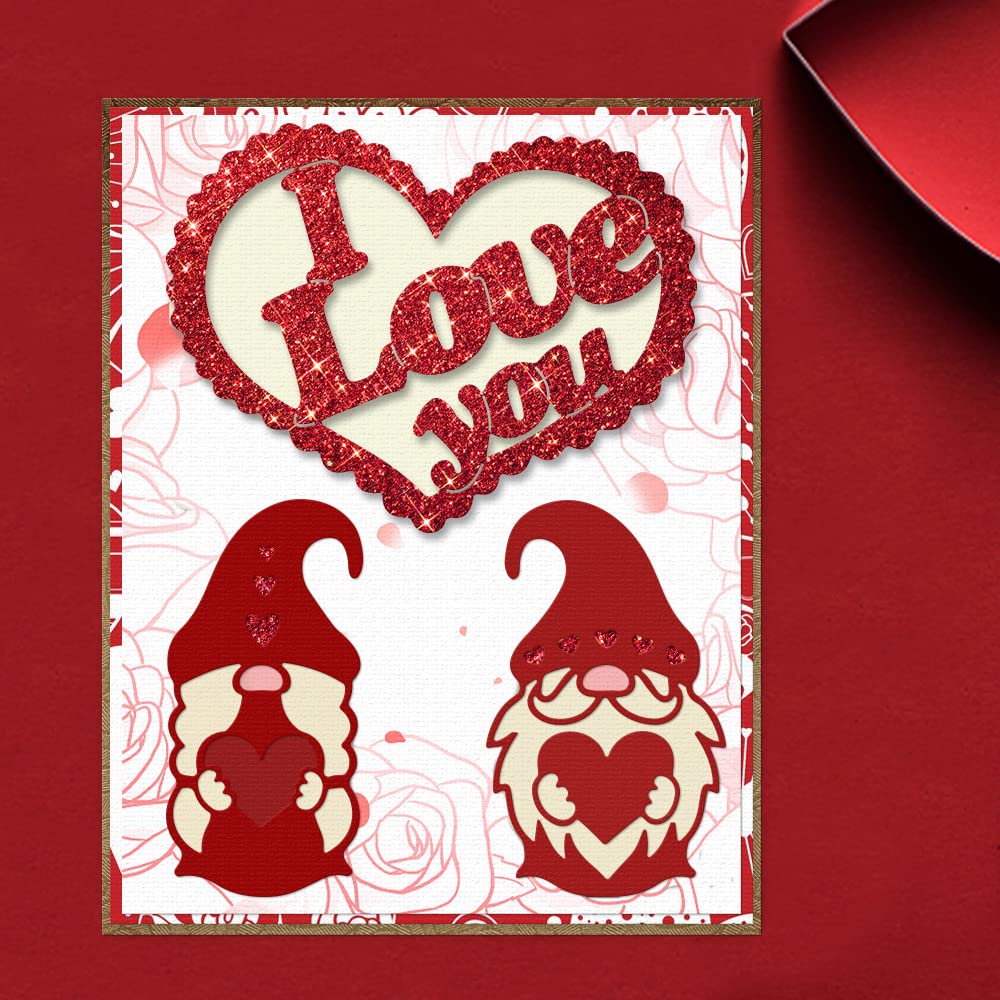 Valentine's Day Metal Cutting Dies - Love Heart Couple Elves Die Cuts for Card Making, Scrapbooking, DIY Photo Album & Craft Decoration | Perfect for Valentine's Cards, Wedding Invitations, and Handmade Greeting Cards