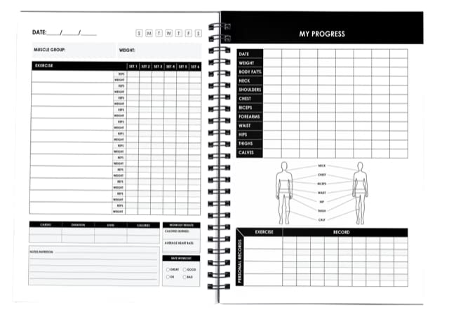 Pink Fitness Journal & Workout Planner - Daily Exercise Log Book for Weight Loss, Strength Training & WOD Tracking - Goal Setting Notebook for Muscle Gain (Men & Women) - Perfect for Gym, Home Workouts & CrossFit Training