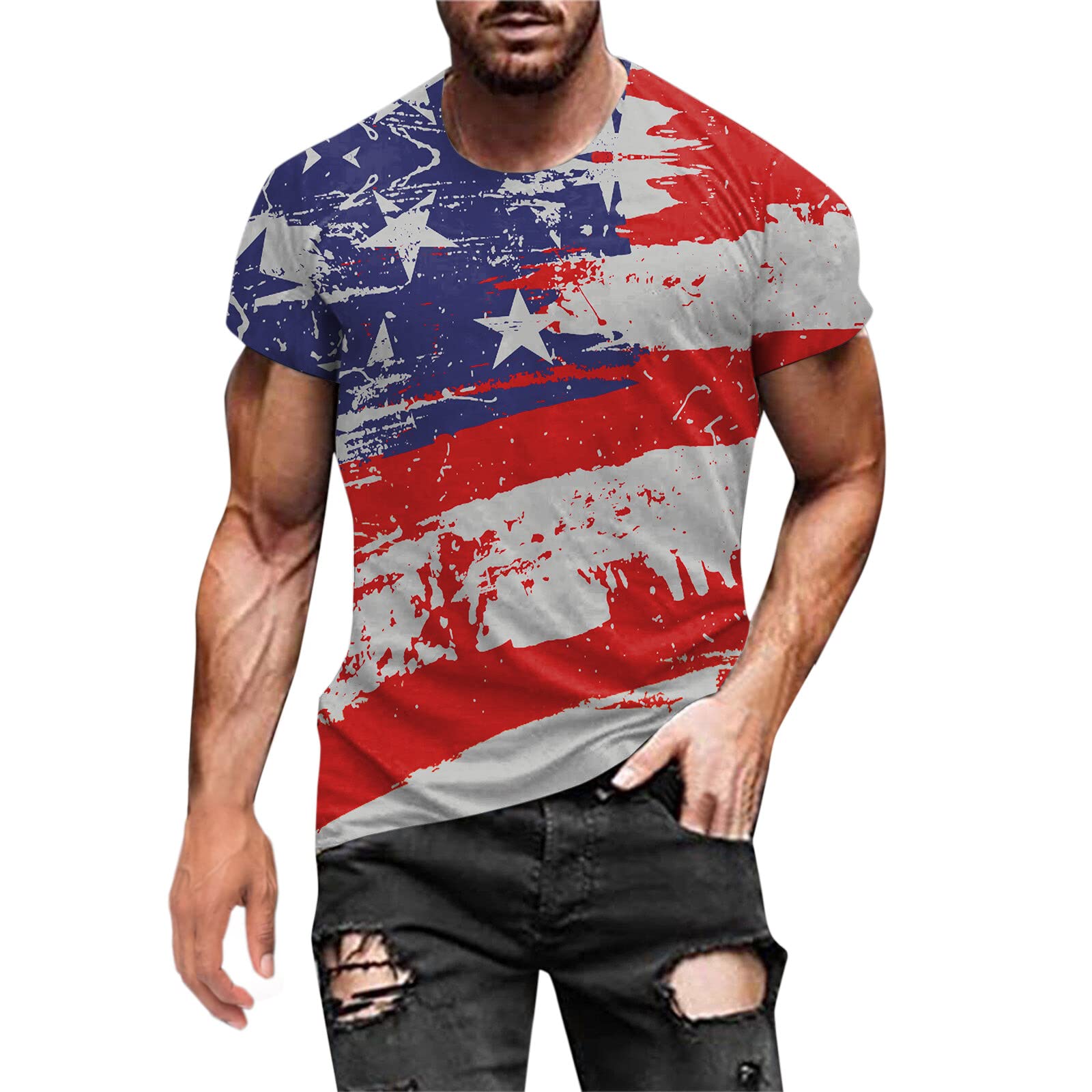 3D Printed Men's Casual Short Sleeve T-Shirt - Street Fashion Round Neck Top for Everyday Wear | Perfect for Summer Outfits, Streetwear & Casual Occasions