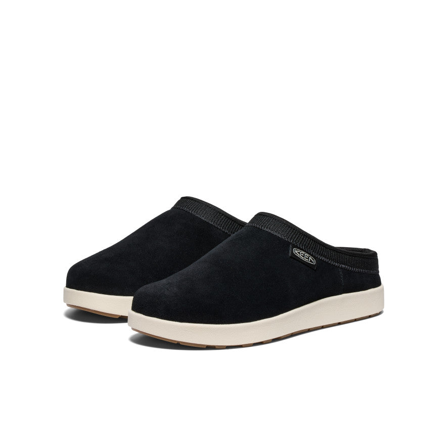 Women's Elle Suede Mule Slip-On Shoes - Black/Birch | Comfortable & Stylish Loafers for Casual Wear, Office & Everyday Outfits