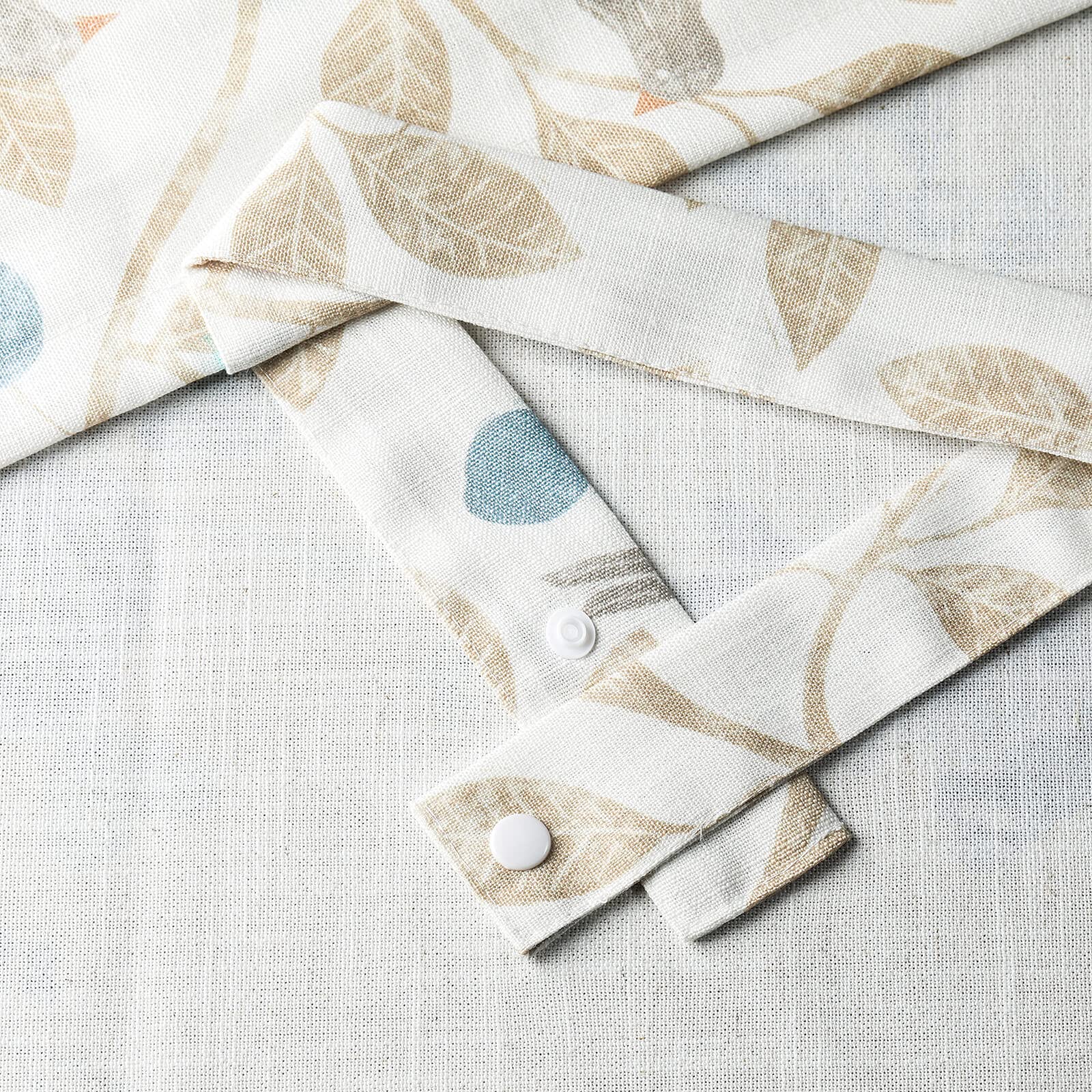 VOGOL 18-Inch Tie-Up Valance Curtain - Birds & Leaf Print Farmhouse Window Drape with Top Pocket, Single Panel (52x18 Inches) - Perfect for Kitchen, Small Cafe & Country Home Decor