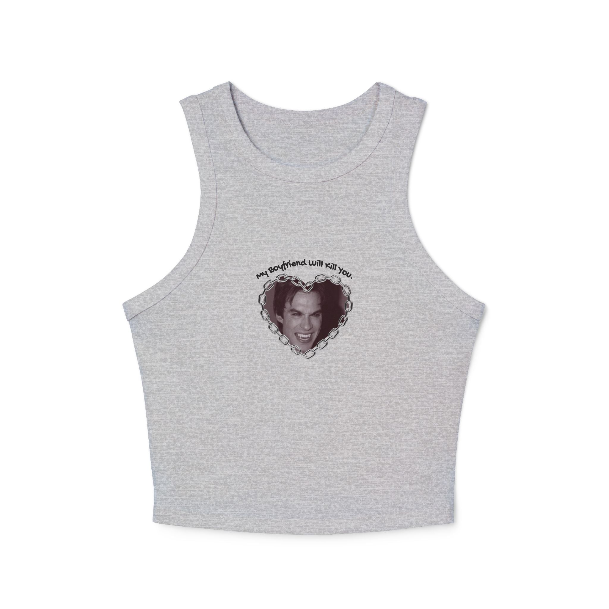 My Boyfriend Will Kill You Funny Sarcastic Tank Top for Women - Perfect for Casual Wear, Parties & Gifts