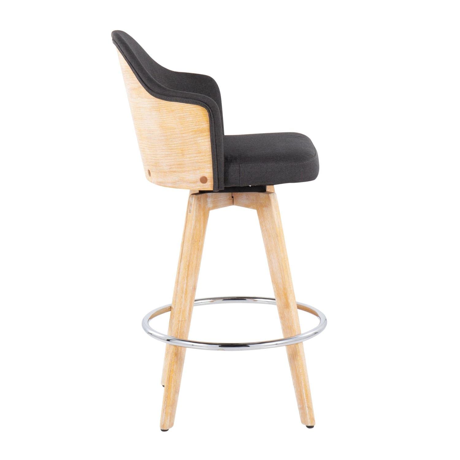 LumiSource Ahoy Natural Wood Counter Stools Set of 2 - 24