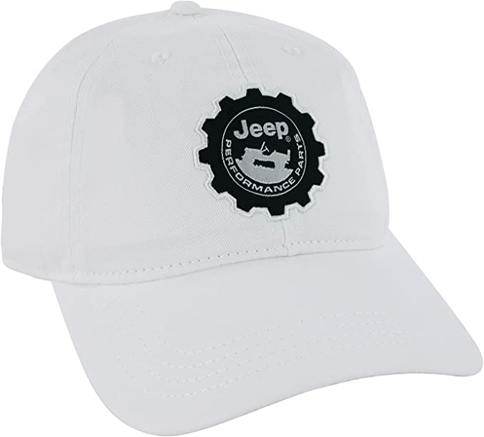 Jeep Performance Parts Gear Logo Heavy Twill Baseball Cap for Men & Women - Perfect for Off-Road Adventures, Car Shows, and Everyday Wear
